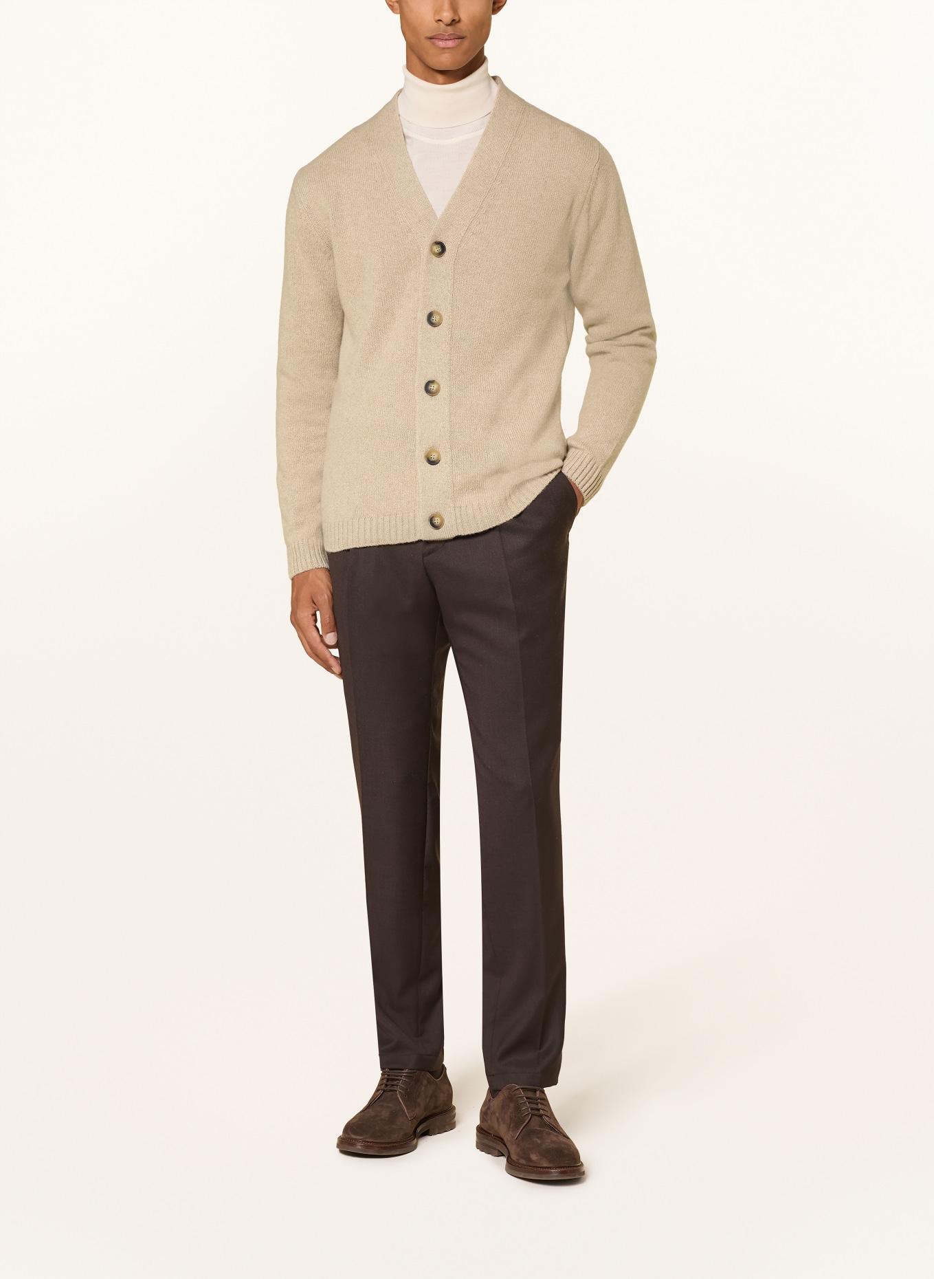 DANIELE FIESOLI Gebreid vest van kasjmier: BEIGE