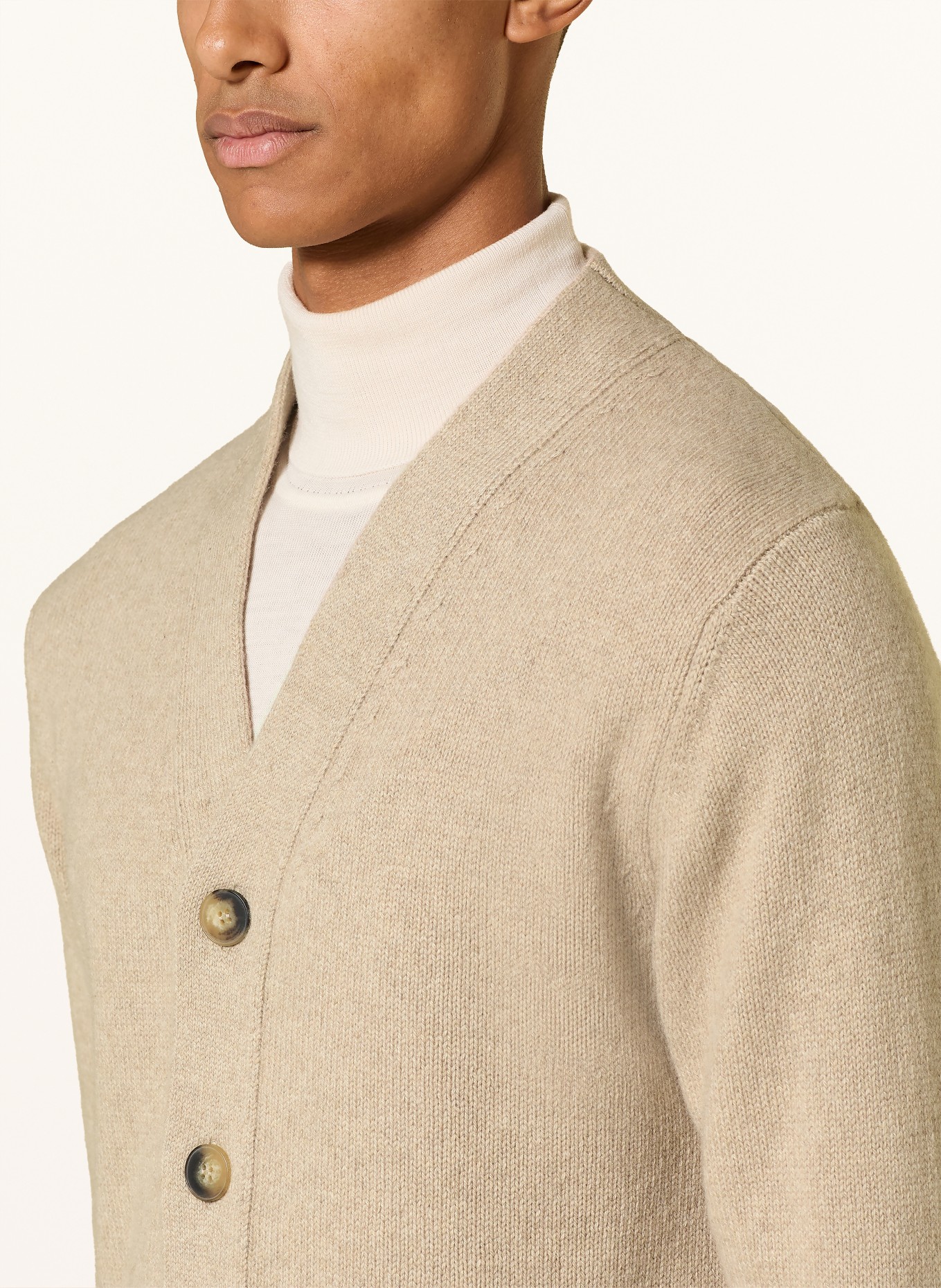 DANIELE FIESOLI Gebreid vest van kasjmier: BEIGE