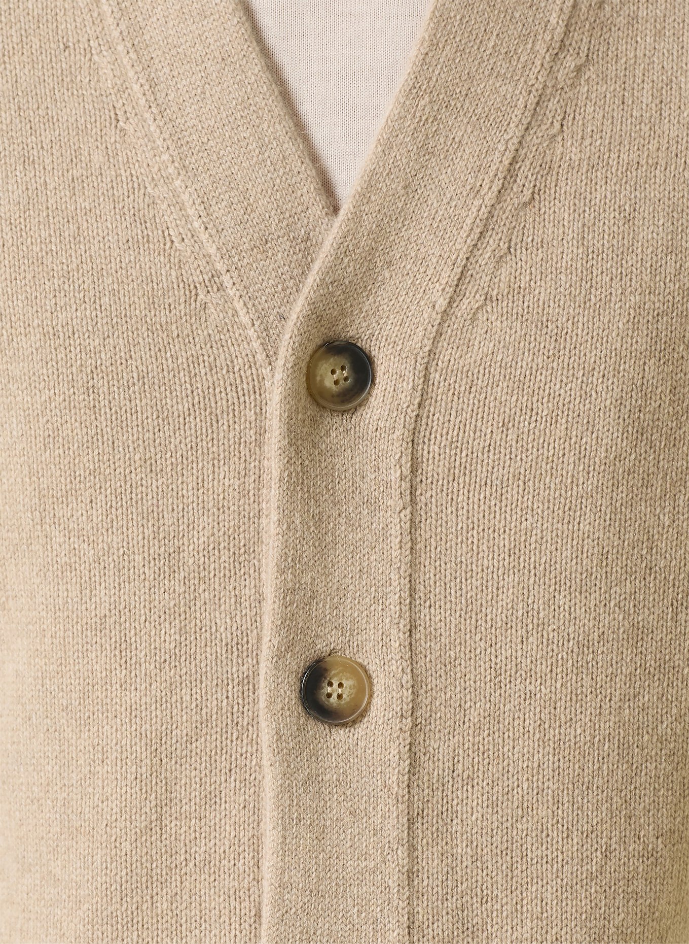 DANIELE FIESOLI Gebreid vest van kasjmier: BEIGE