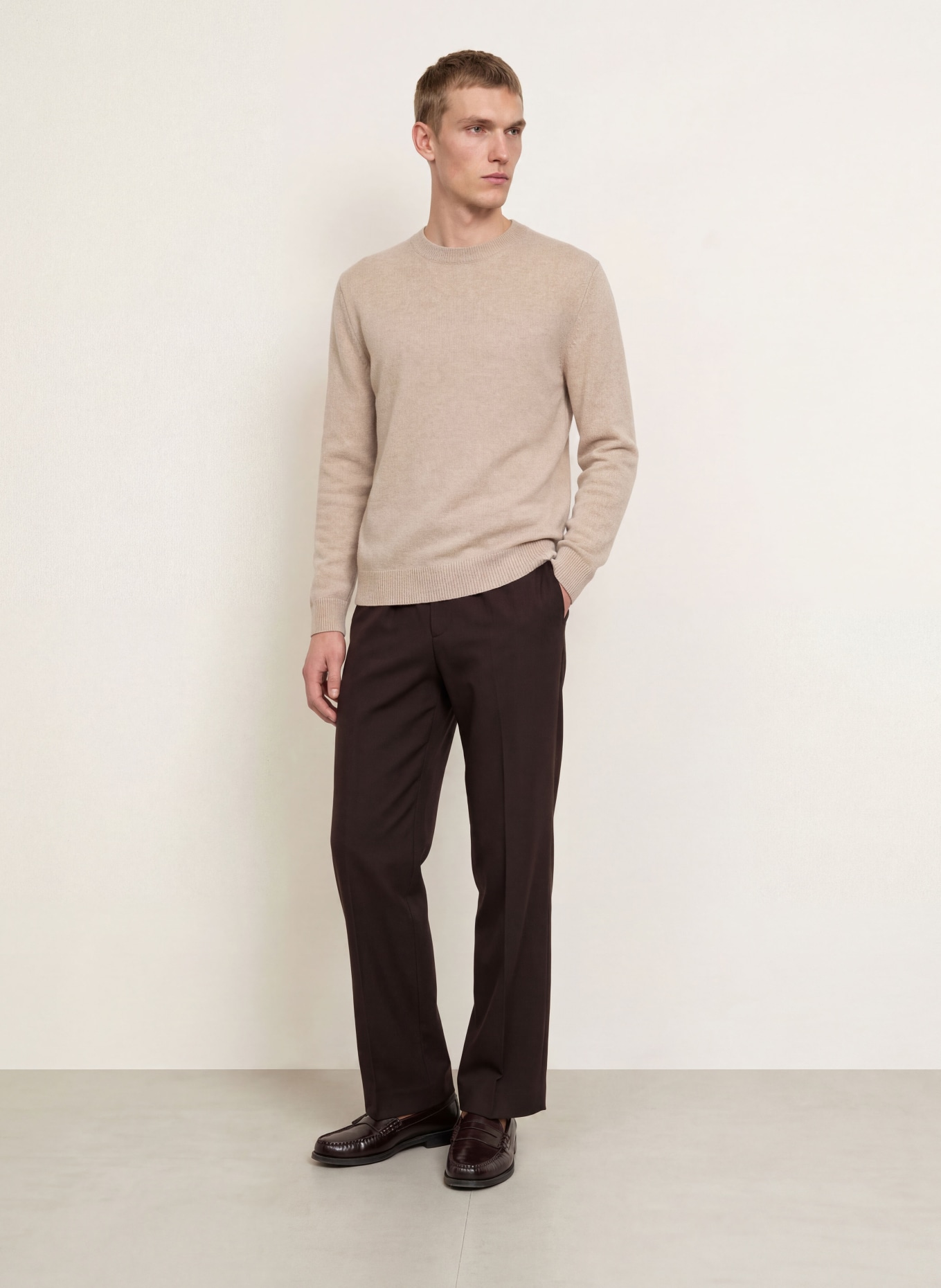 DANIELE FIESOLI Pull en cachemire: MARRON CLAIR
