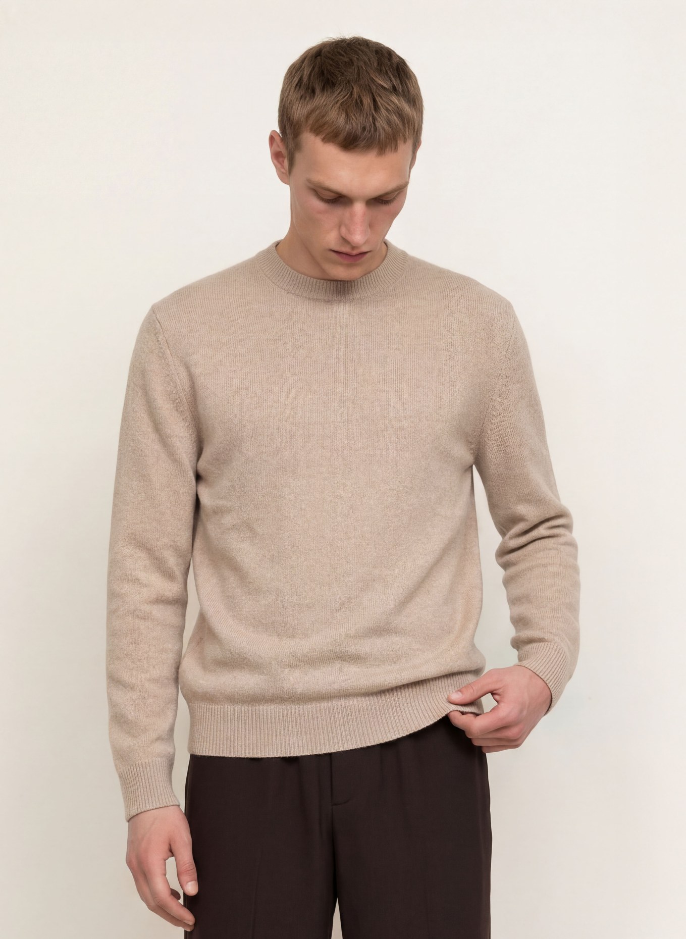 DANIELE FIESOLI Pull en cachemire: MARRON CLAIR