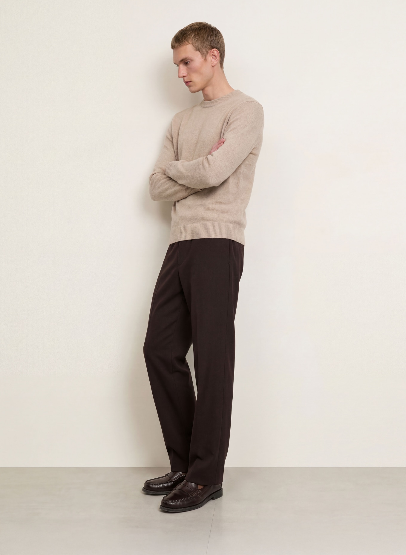 DANIELE FIESOLI Pull en cachemire: MARRON CLAIR