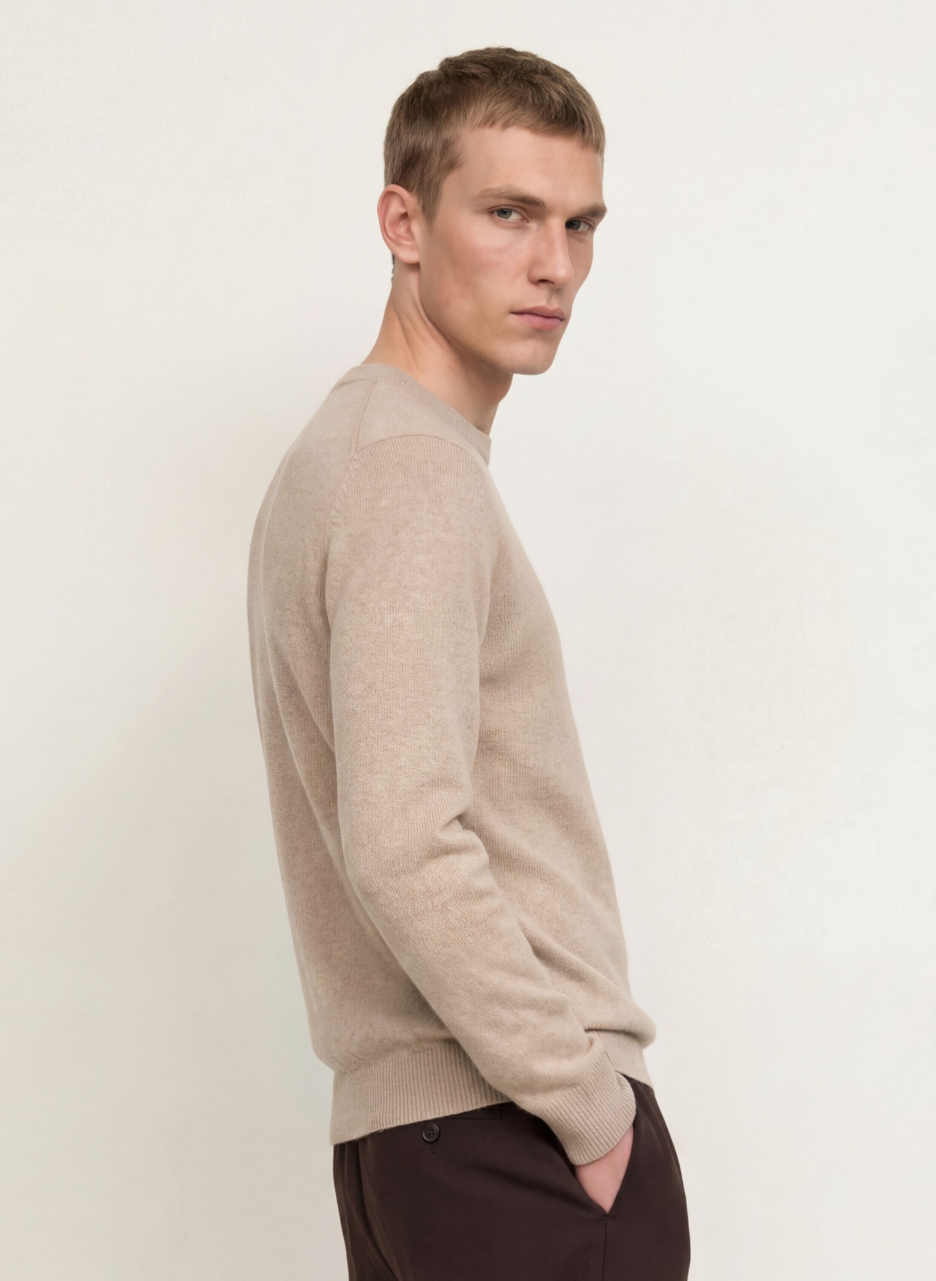 DANIELE FIESOLI Pull en cachemire: MARRON CLAIR