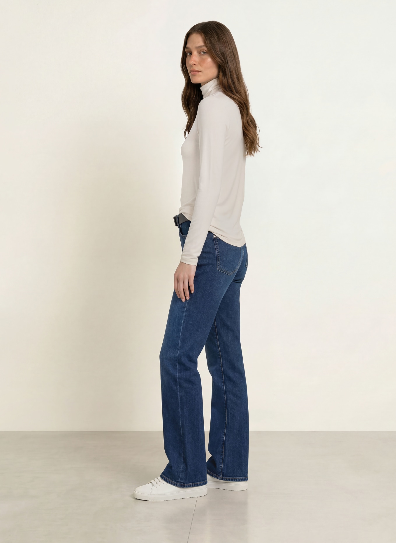MAJESTIC FILATURES Rollkragenshirt: CREME