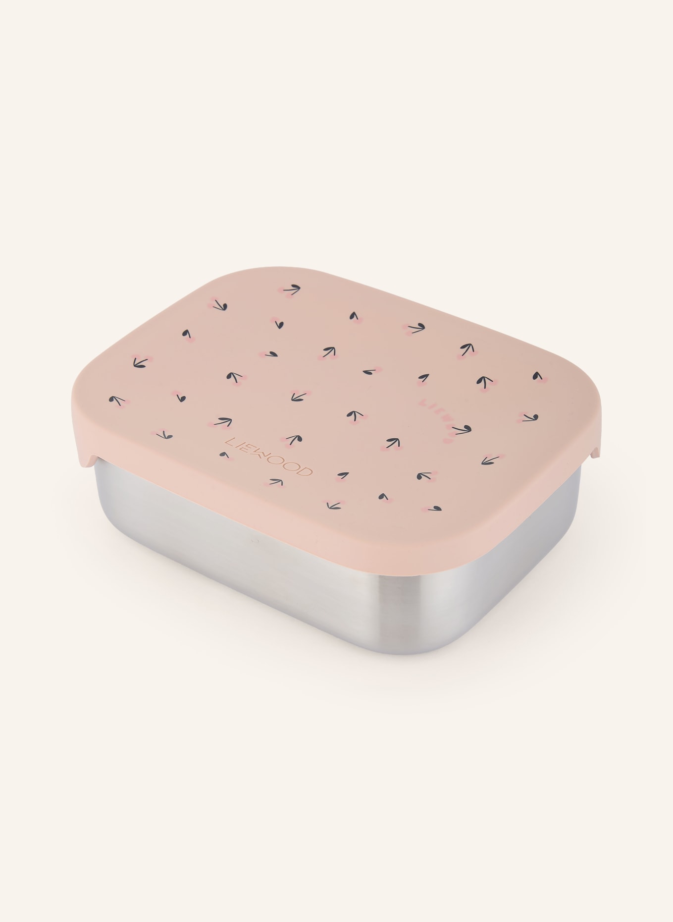 LIEWOOD Lunchbox ARTHUR: LIGHT PINK / SILVER