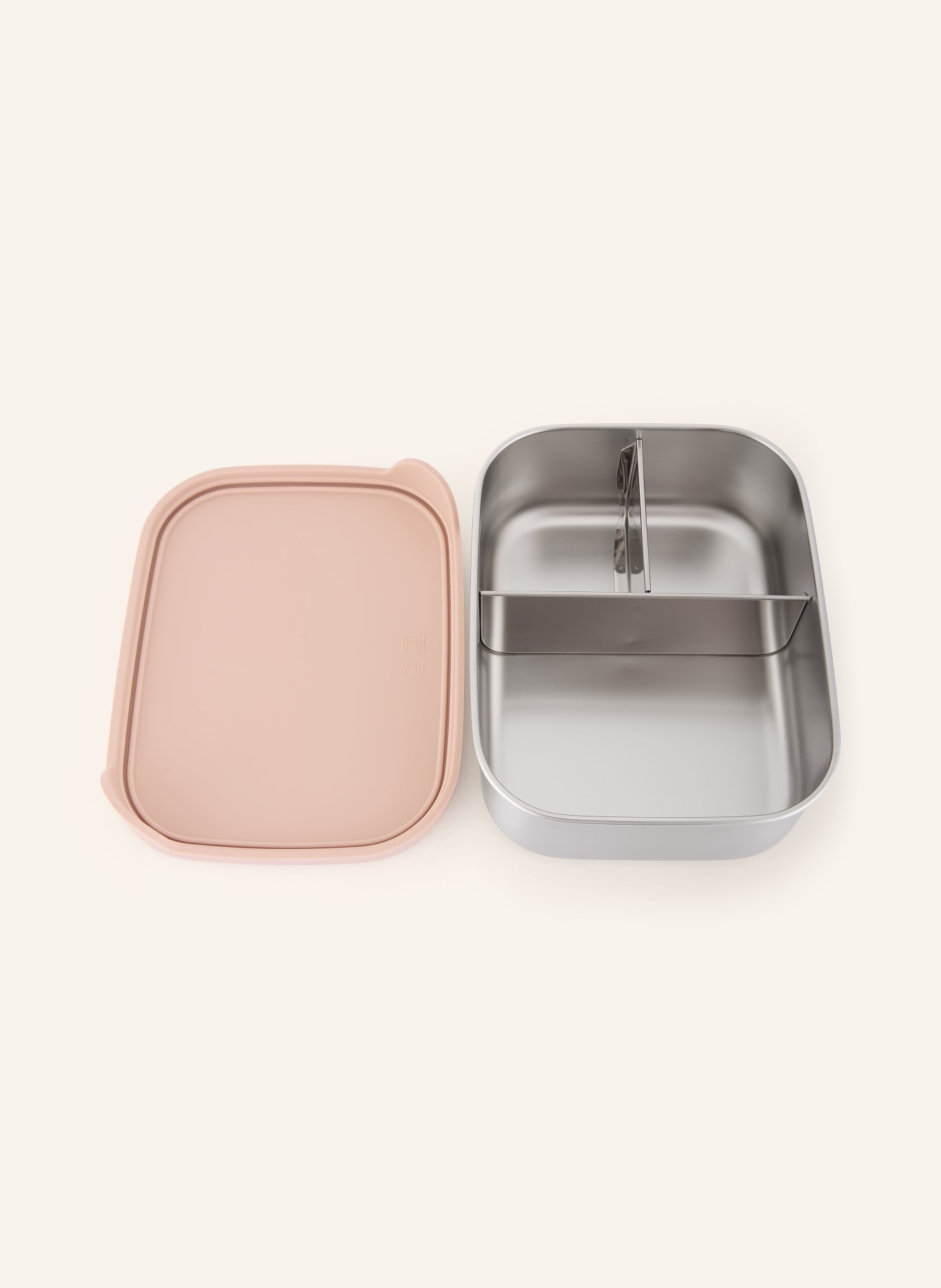 LIEWOOD Lunchbox ARTHUR: LIGHT PINK / SILVER