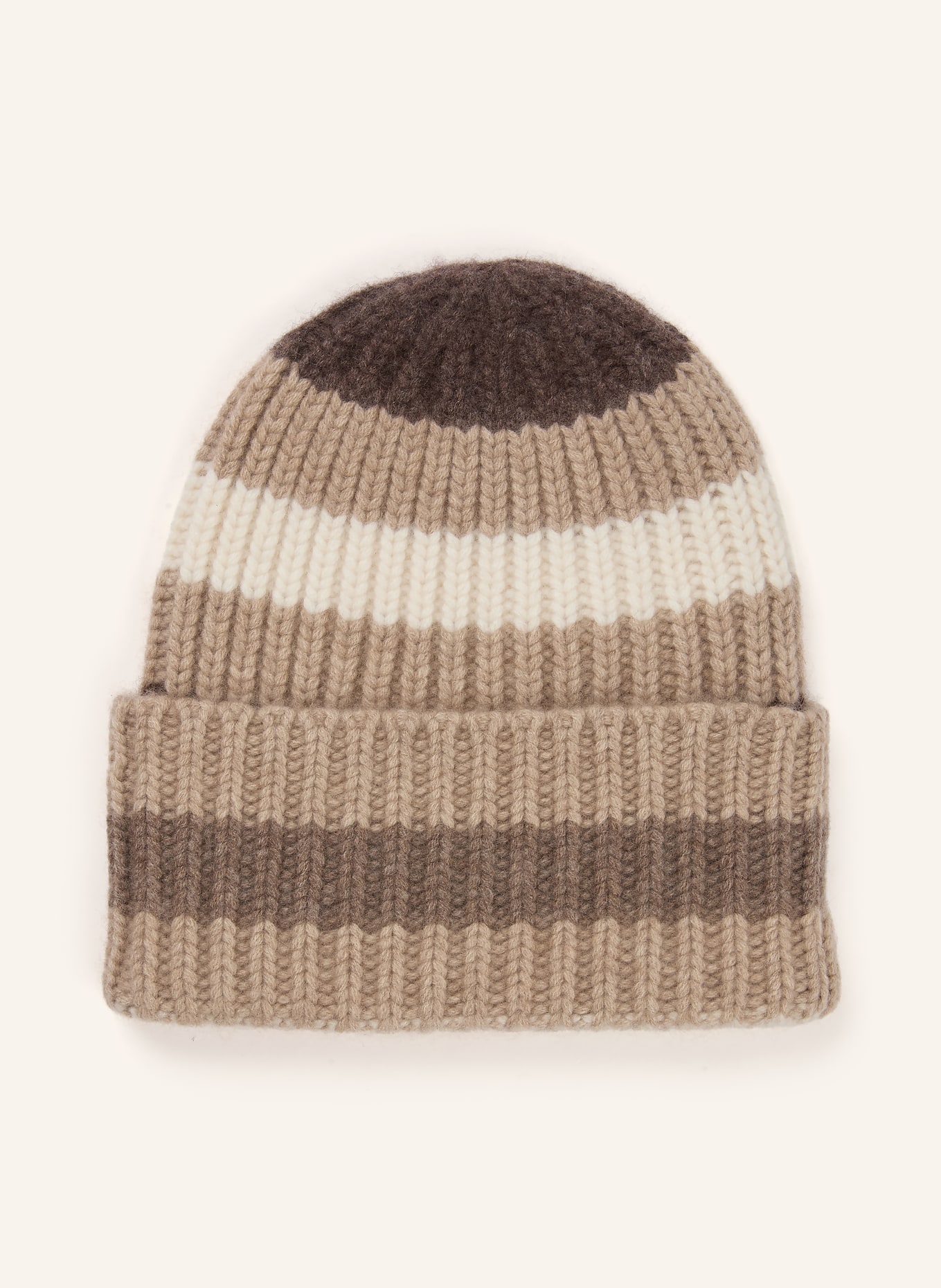 HURRAY Cashmere beanie SAILOR MULTI: BEIGE / CREAM / TAUPE