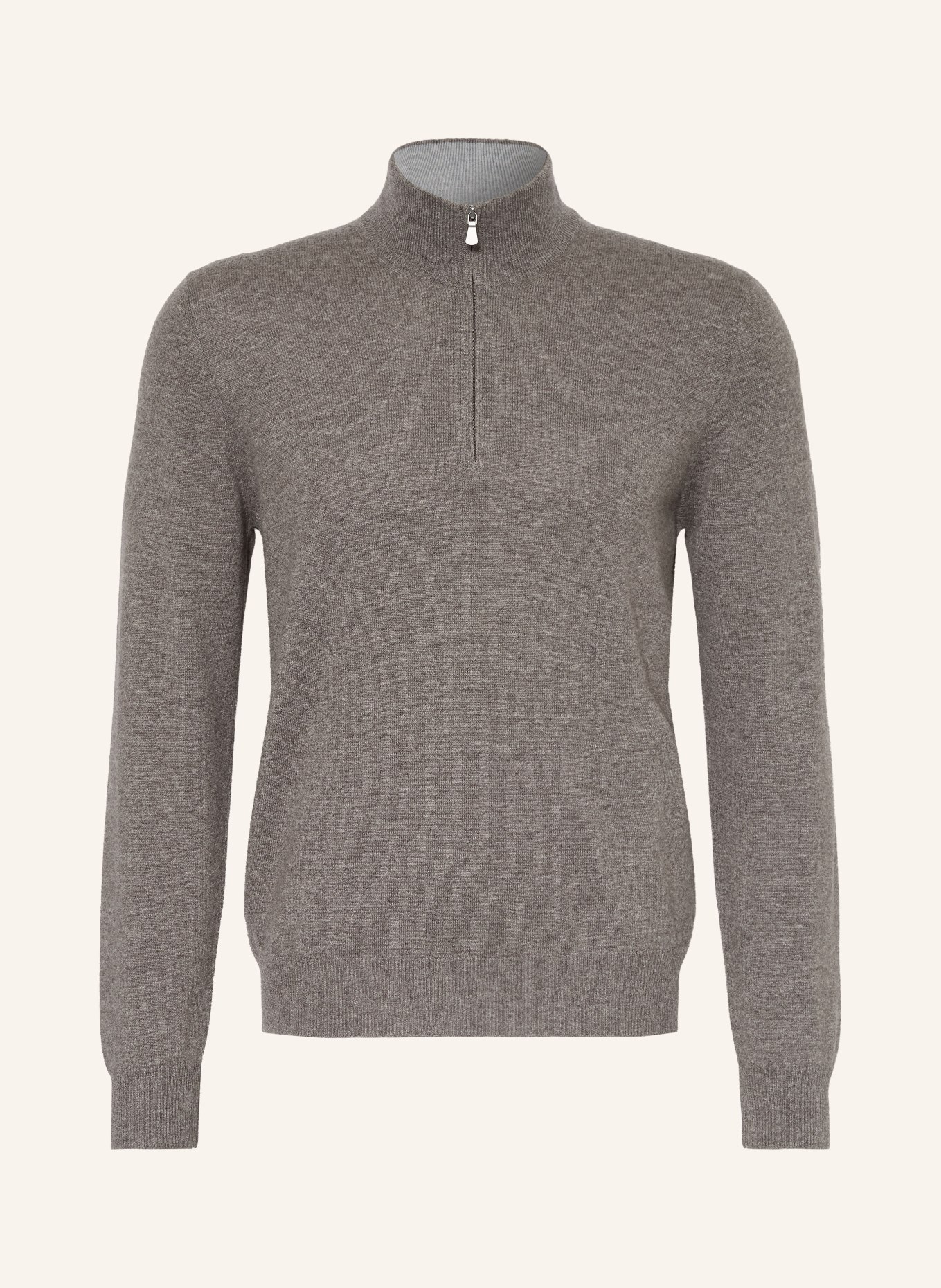 GRAN SASSO Half-zip sweater: TAUPE