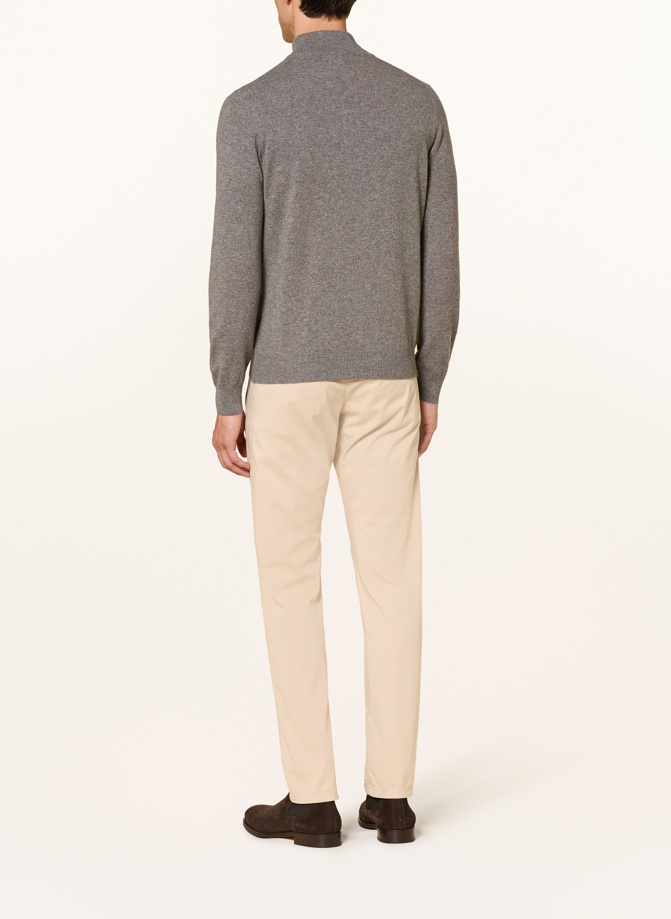 GRAN SASSO Half-zip sweater: TAUPE