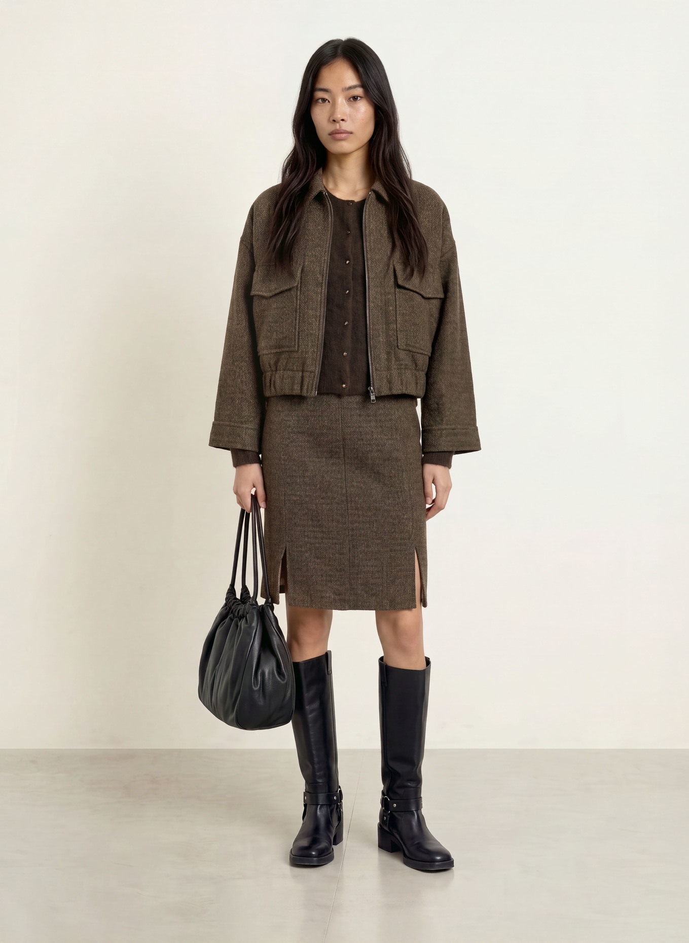 MOS MOSH Cardigan MMAIMINE: DARK GRAY