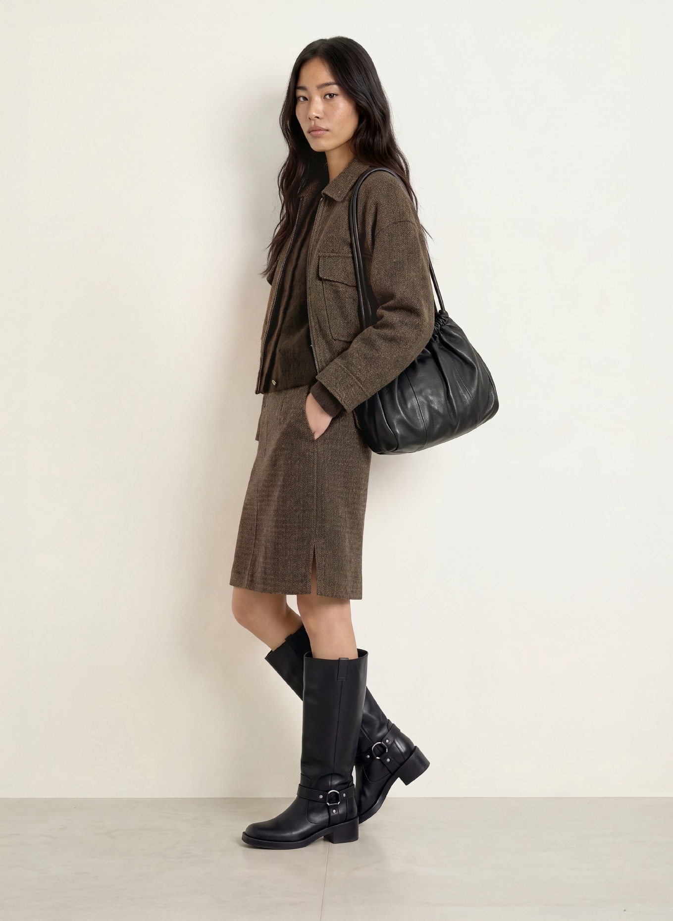 MOS MOSH Cardigan MMAIMINE: DARK GRAY