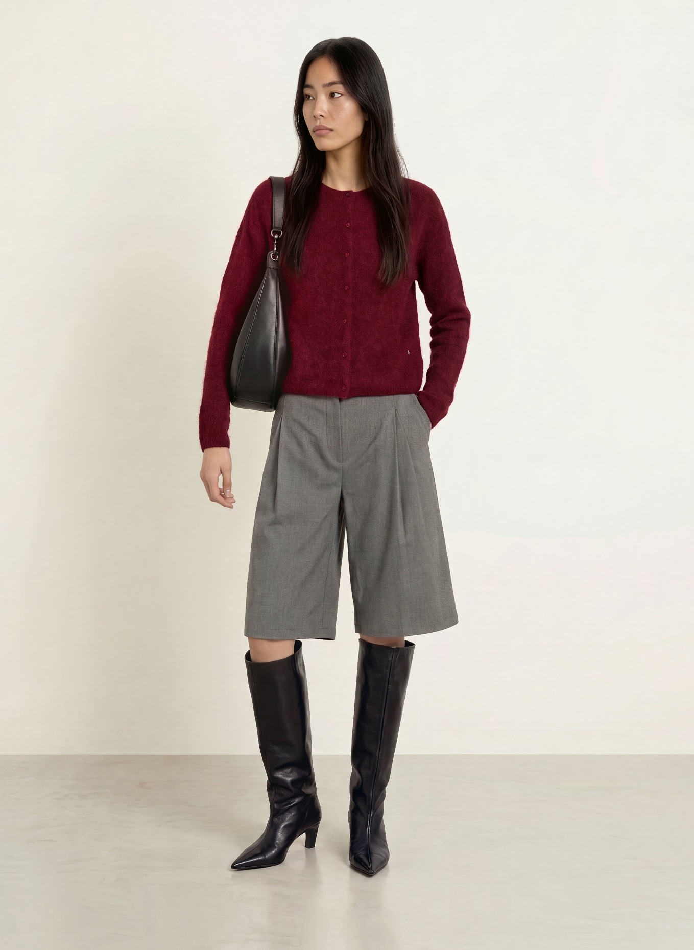 MOS MOSH Cardigan MMAIMINE: DARK RED