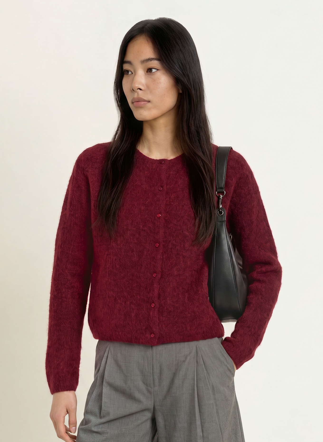 MOS MOSH Cardigan MMAIMINE: DARK RED