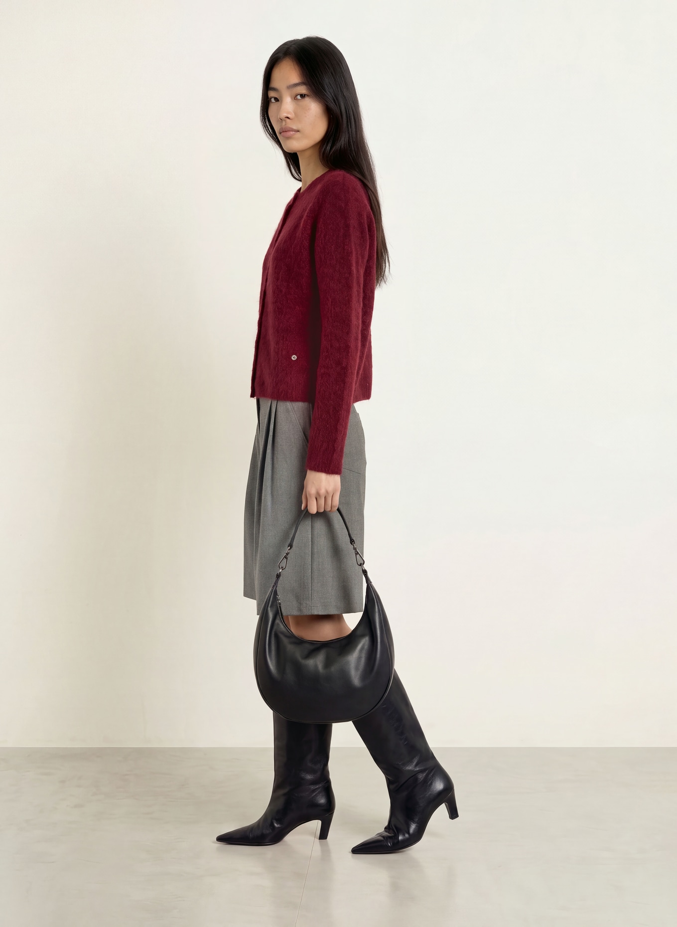 MOS MOSH Cardigan MMAIMINE: DARK RED
