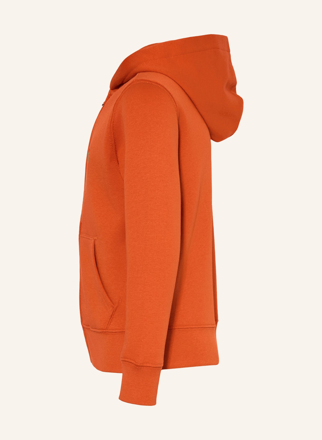 POLO RALPH LAUREN Mikinová bunda: TMAVĚ ORANŽOVÁ