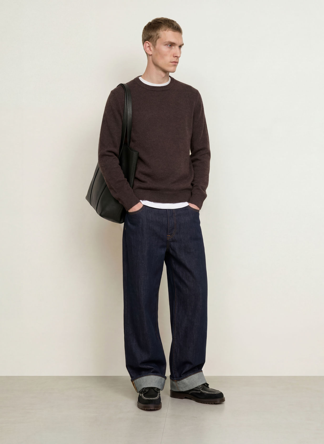 SAMSØE SAMSØE Sweater ISAK: DARK BROWN
