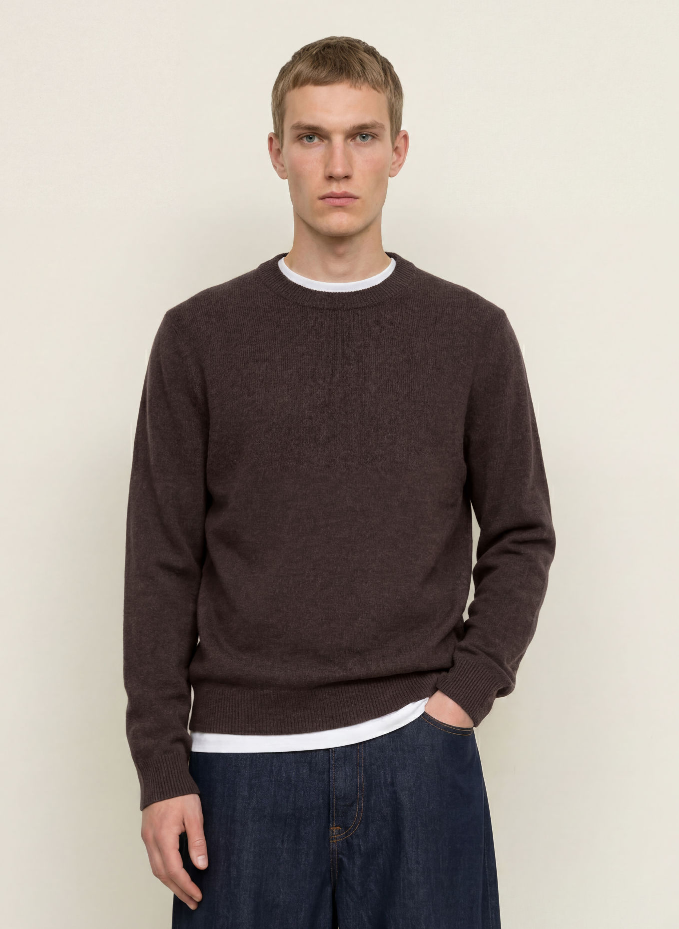 SAMSØE SAMSØE Sweater ISAK: DARK BROWN