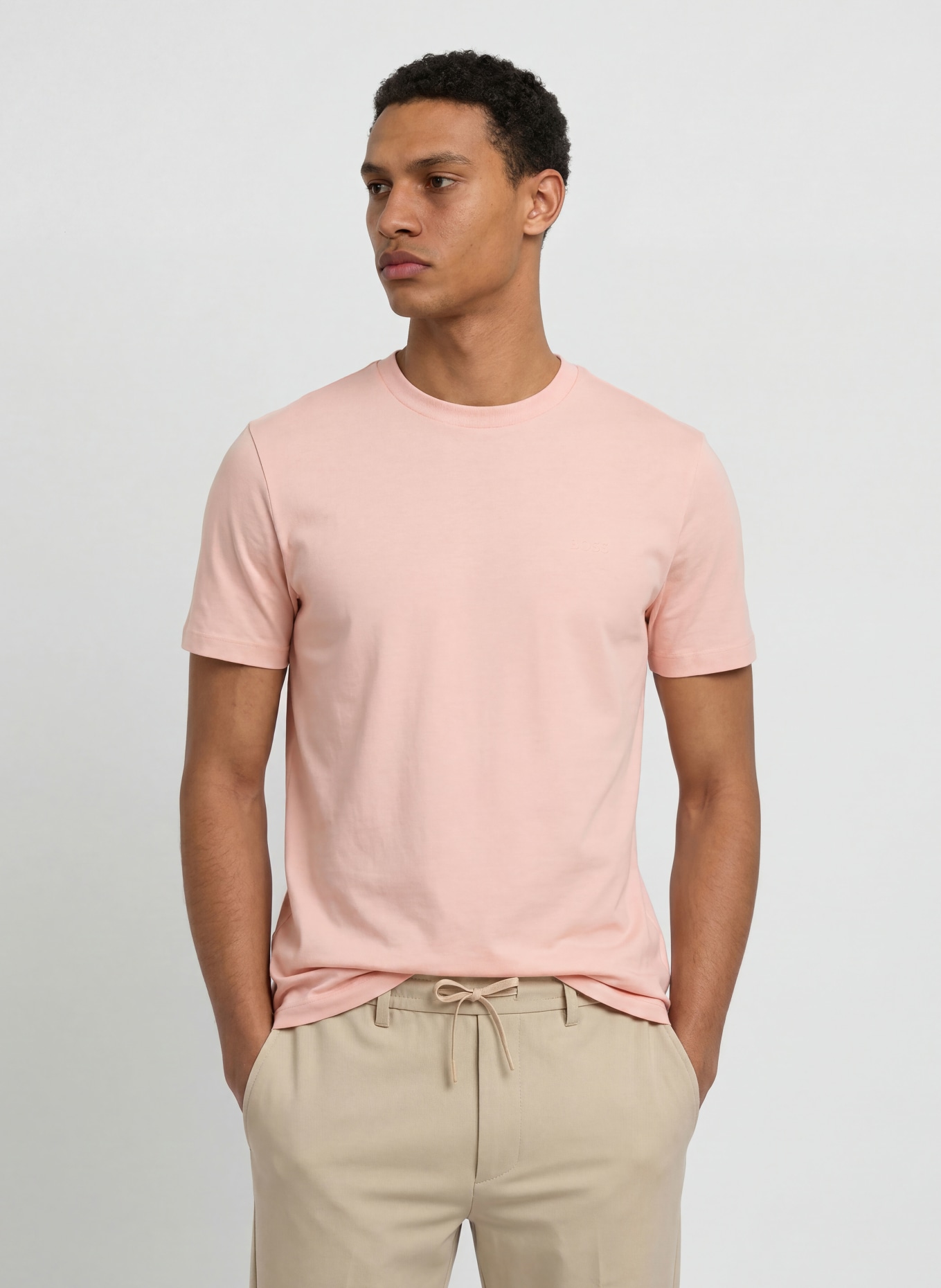 BOSS Tričko TEE: RŮŽOVÁ