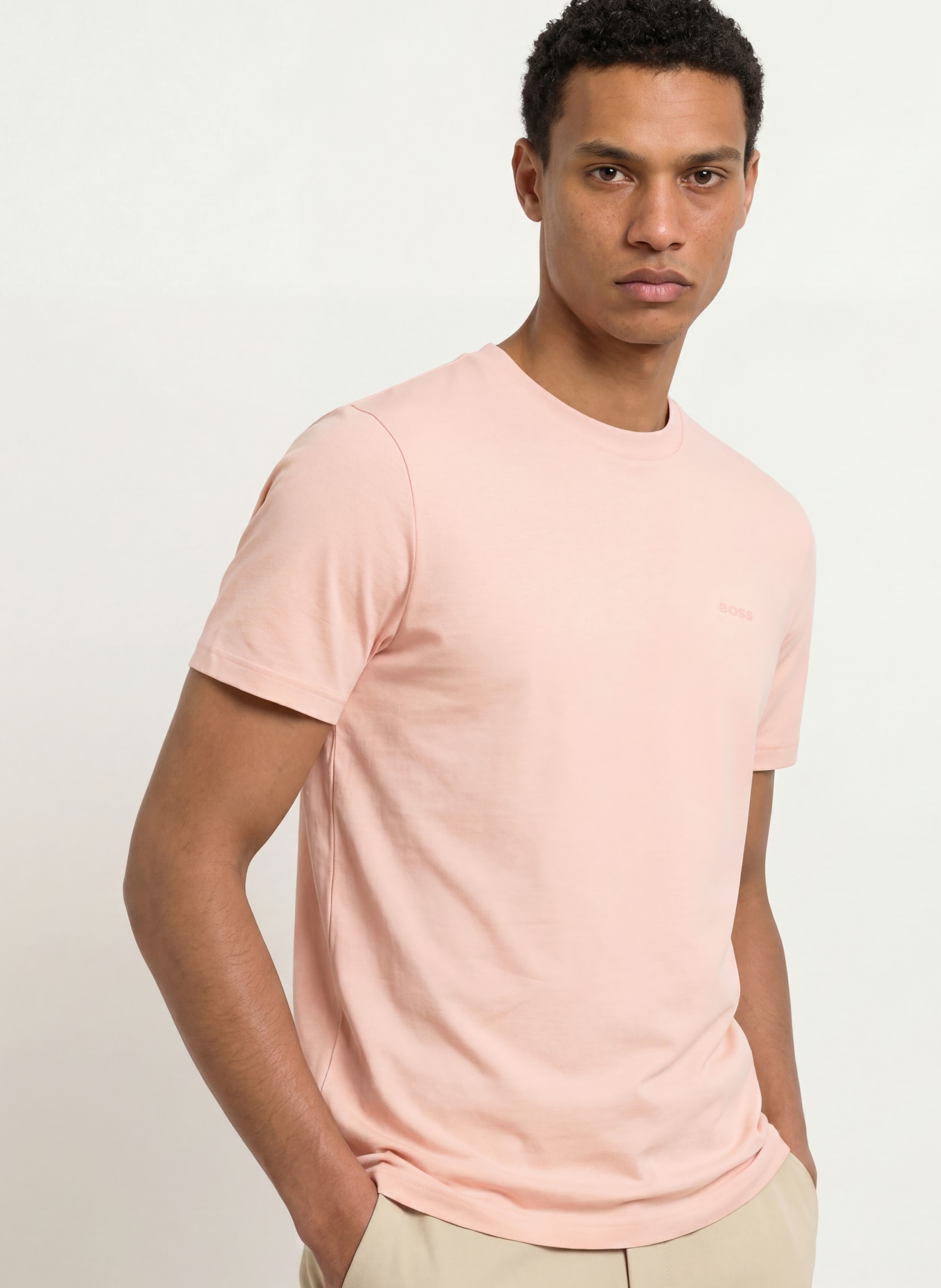 BOSS Tričko TEE: RŮŽOVÁ