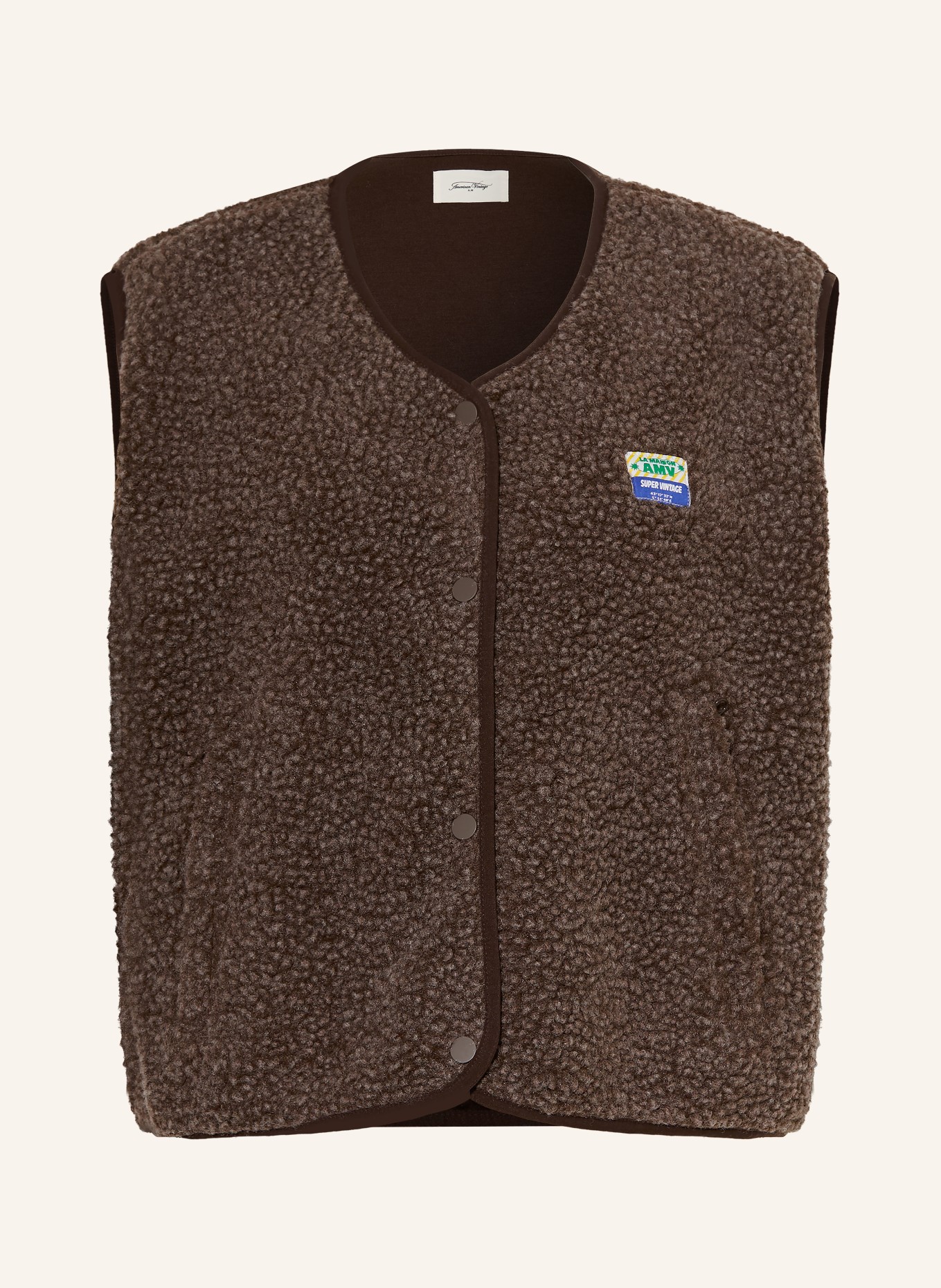 American Vintage Väst i teddypäls: MÖRKBRUN