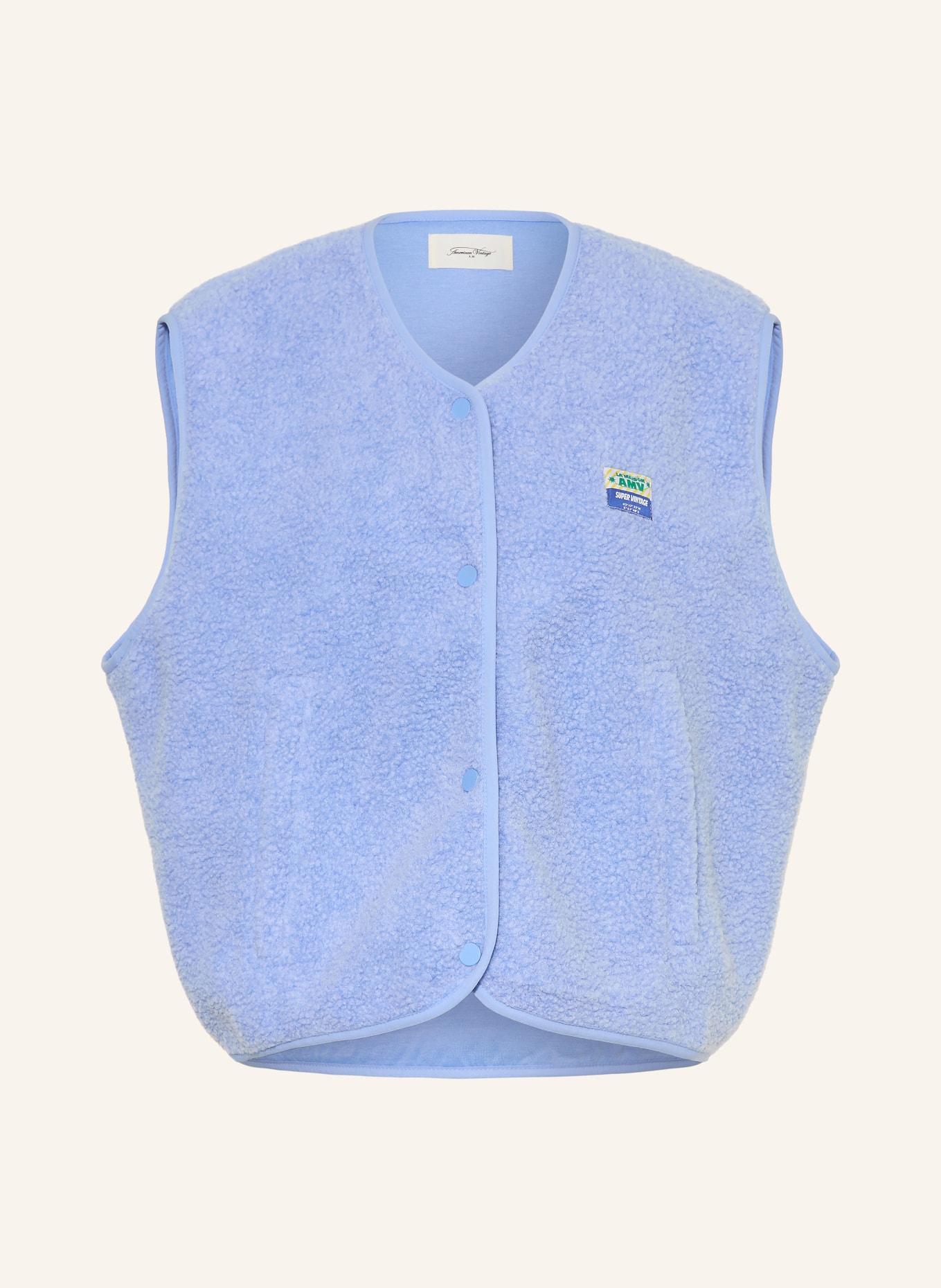 American Vintage Vestă din blană de teddy: ALBASTRU