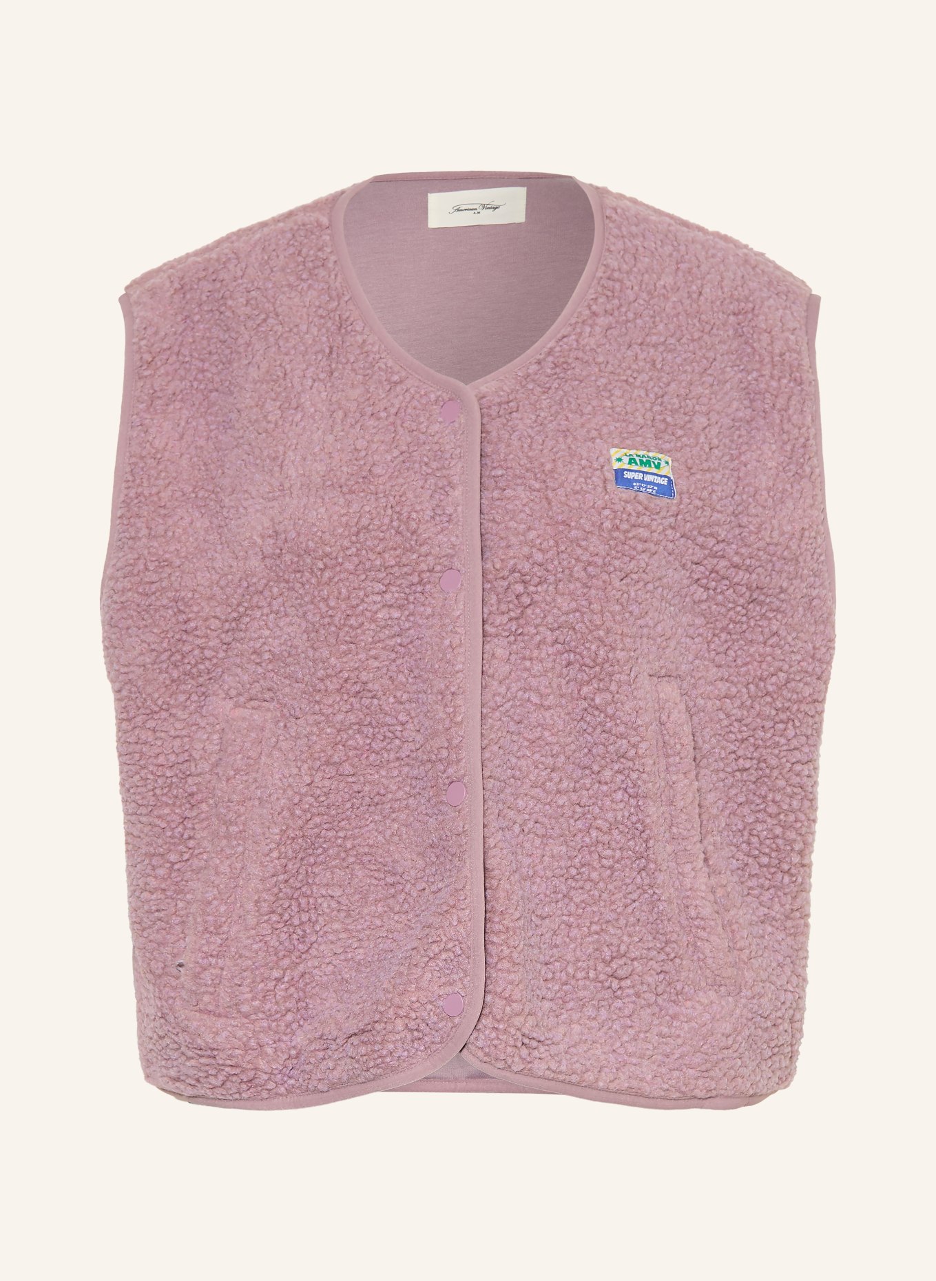 American Vintage Teddyfell-vest: VIEUX ROSE
