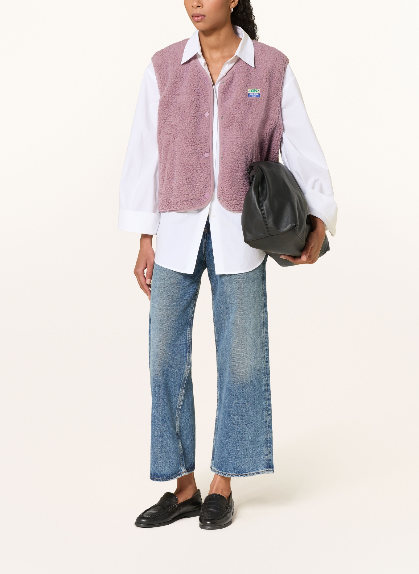 American Vintage Teddyfell-vest: VIEUX ROSE