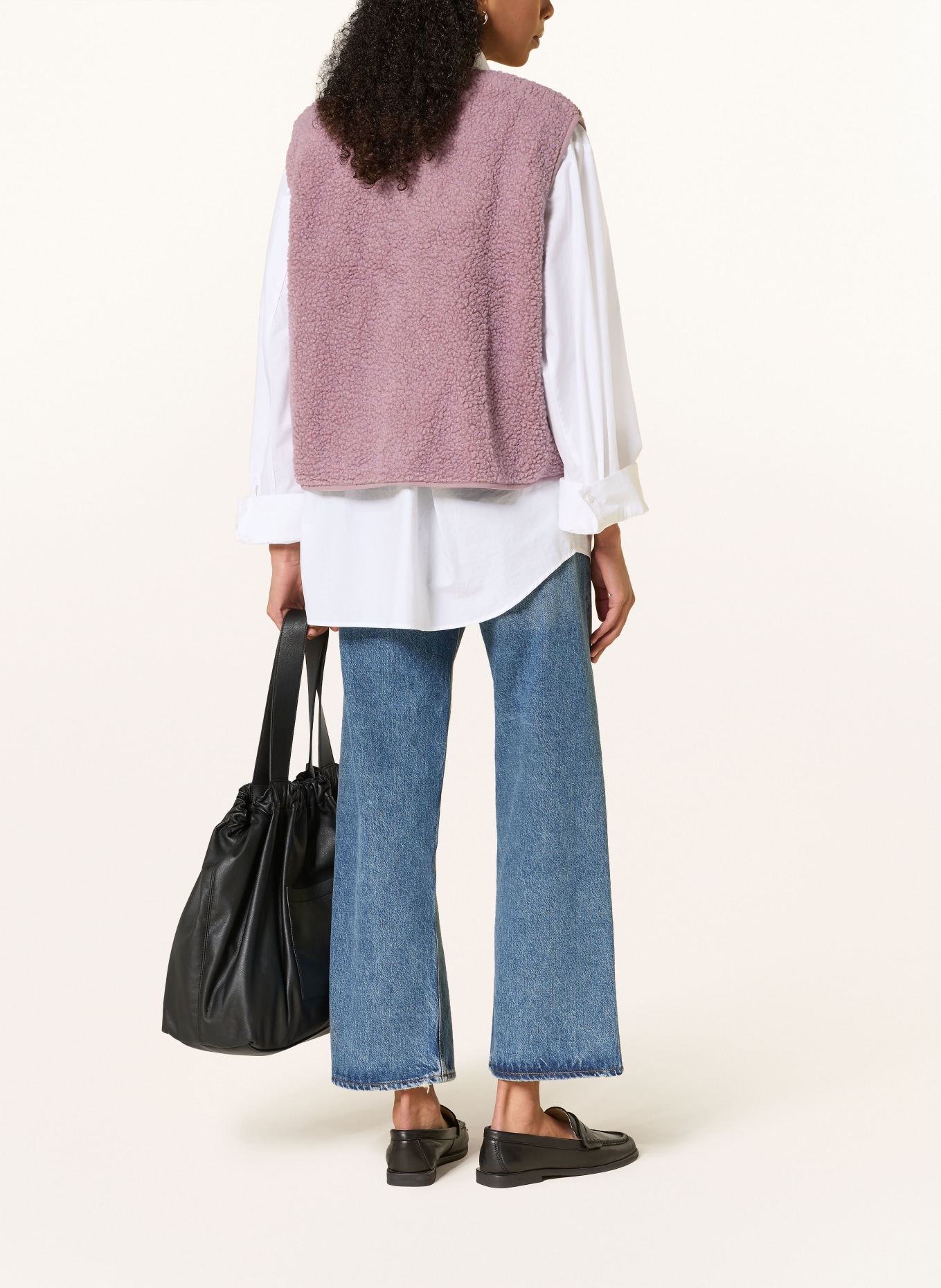 American Vintage Teddyfell-vest: VIEUX ROSE