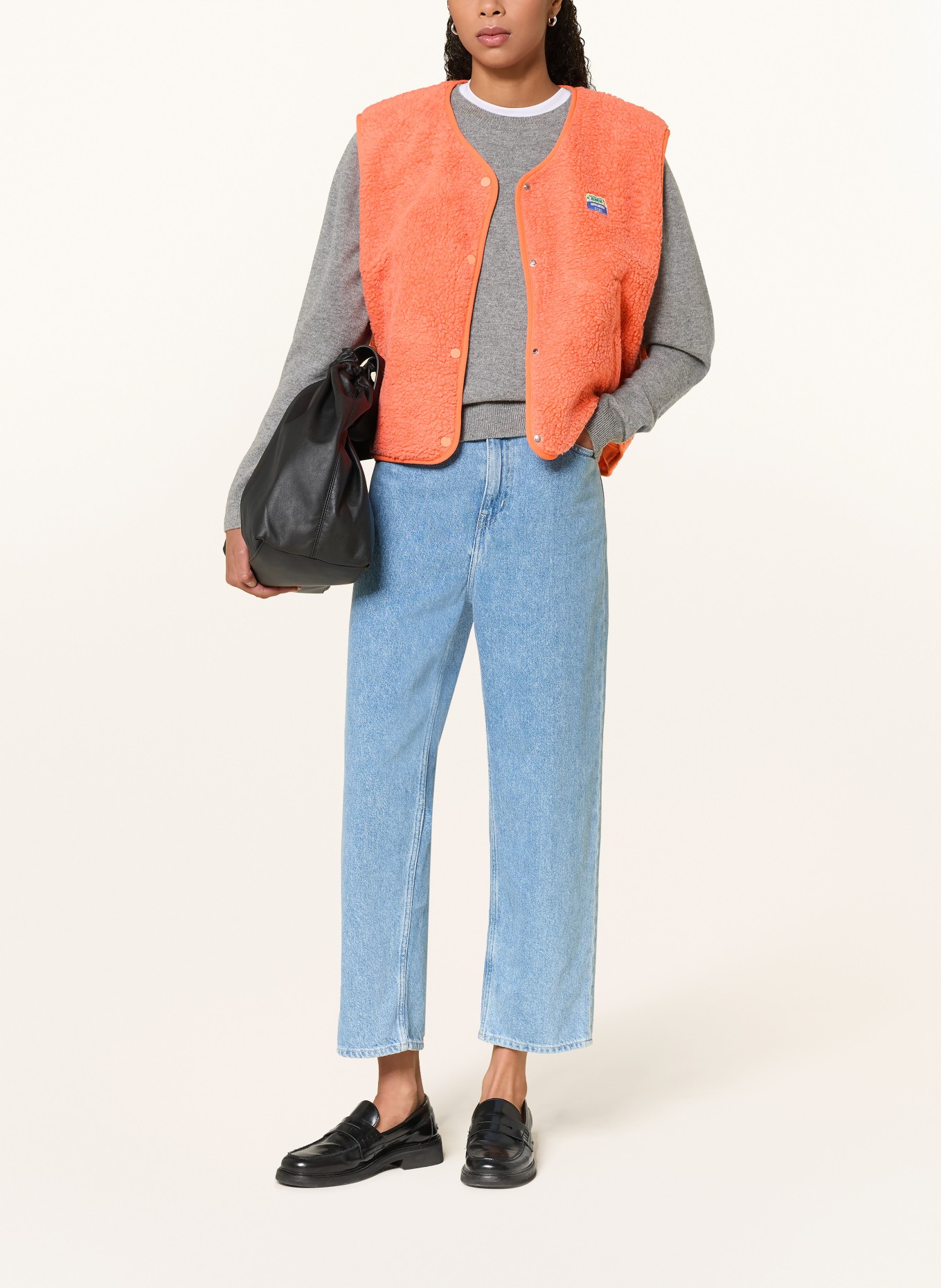 American Vintage Teddyfell-vest: ORANJE