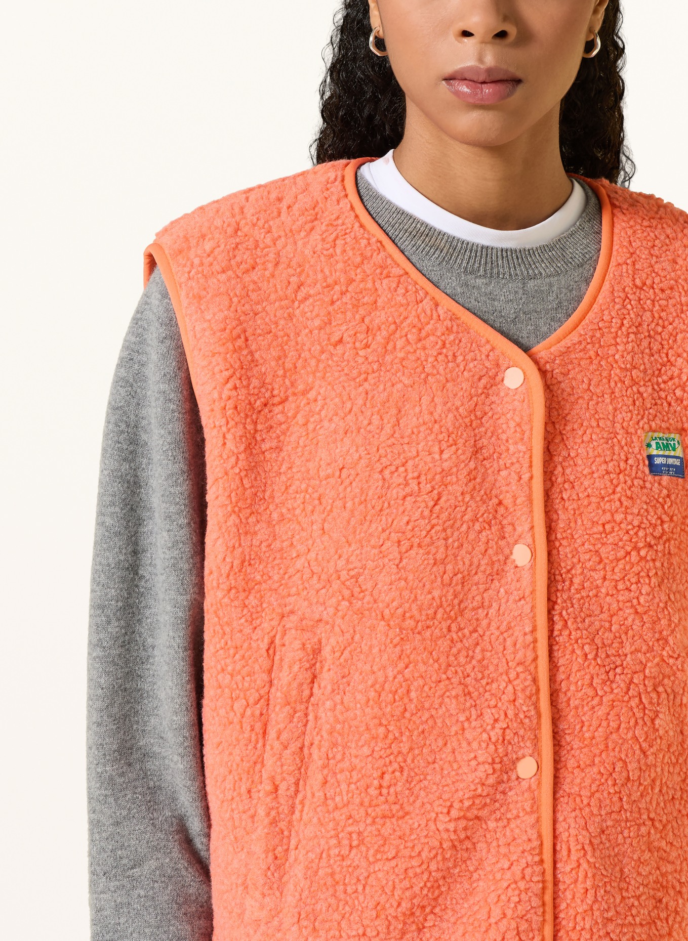 American Vintage Teddyfell-vest: ORANJE