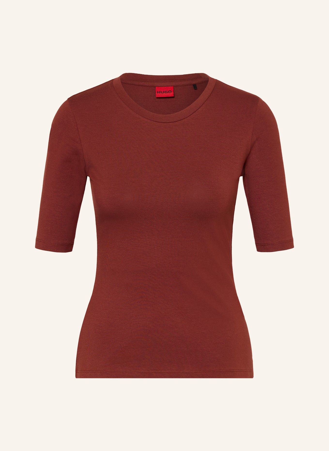 HUGO T-Shirt DARNELIA: DUNKELROT