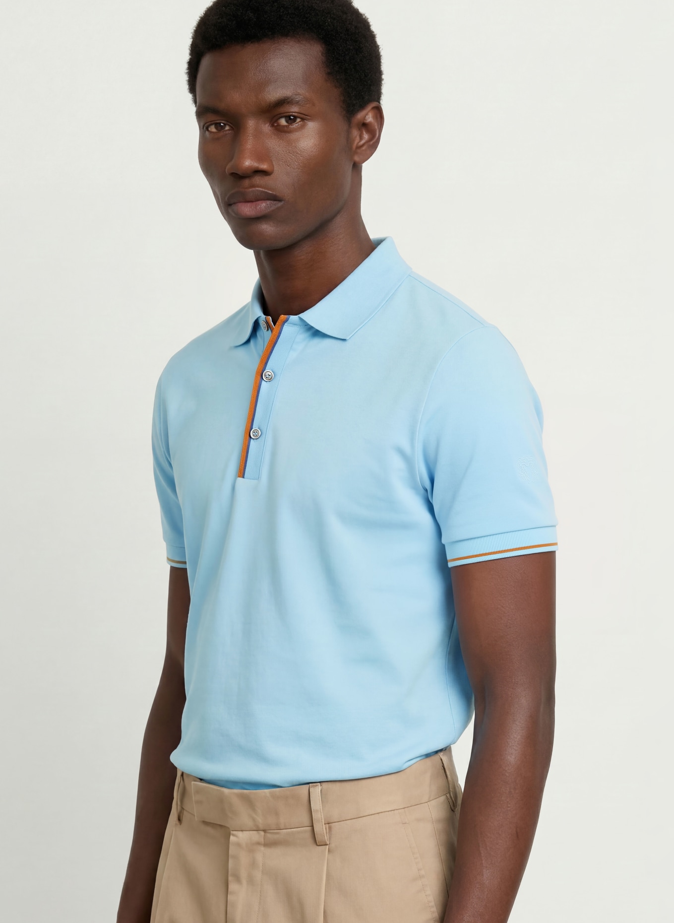 MOS MOSH Gallery Piqué polo shirt MMGHARVEY: LIGHT BLUE