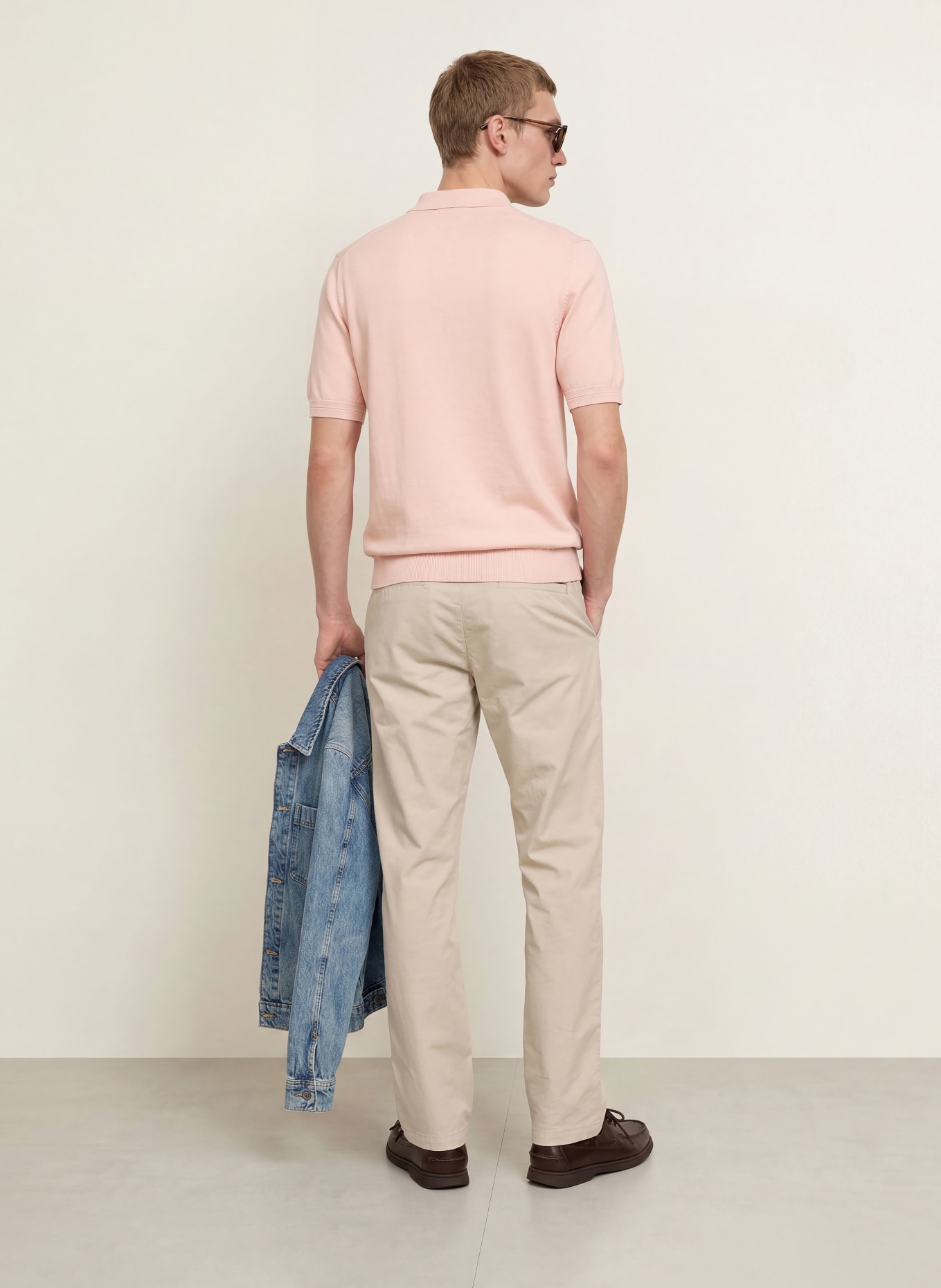 BOSS Polo en maille ASAC: ROSE CLAIR