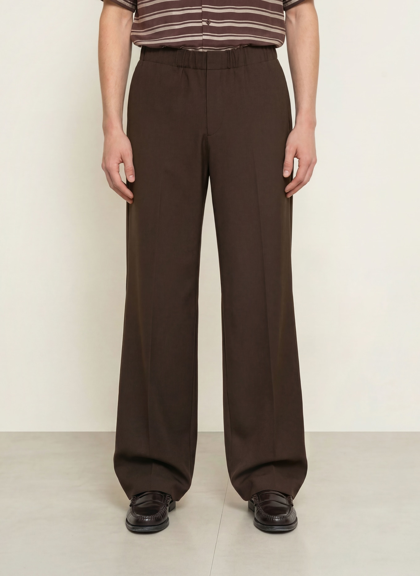 SANDRO Jerseyhose Straight Fit: BRAUN