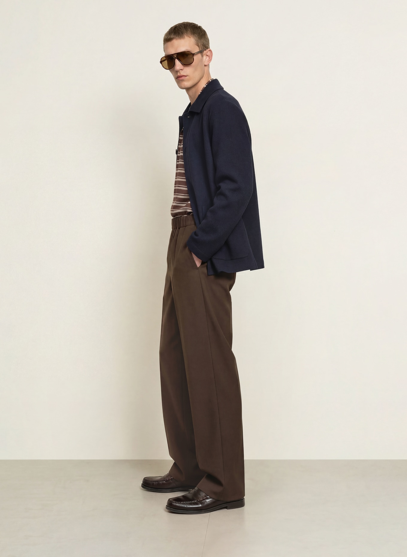 SANDRO Jerseyhose Straight Fit: BRAUN