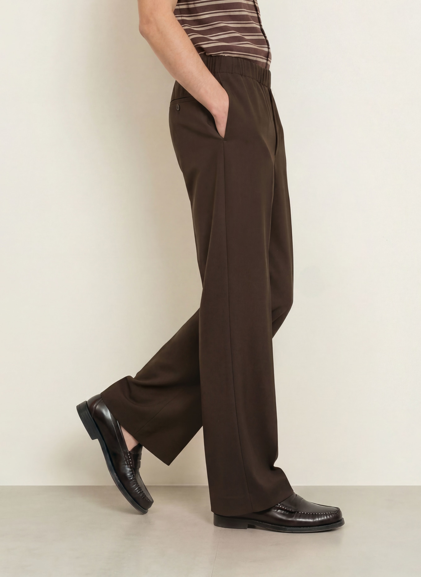 SANDRO Jerseyhose Straight Fit: BRAUN