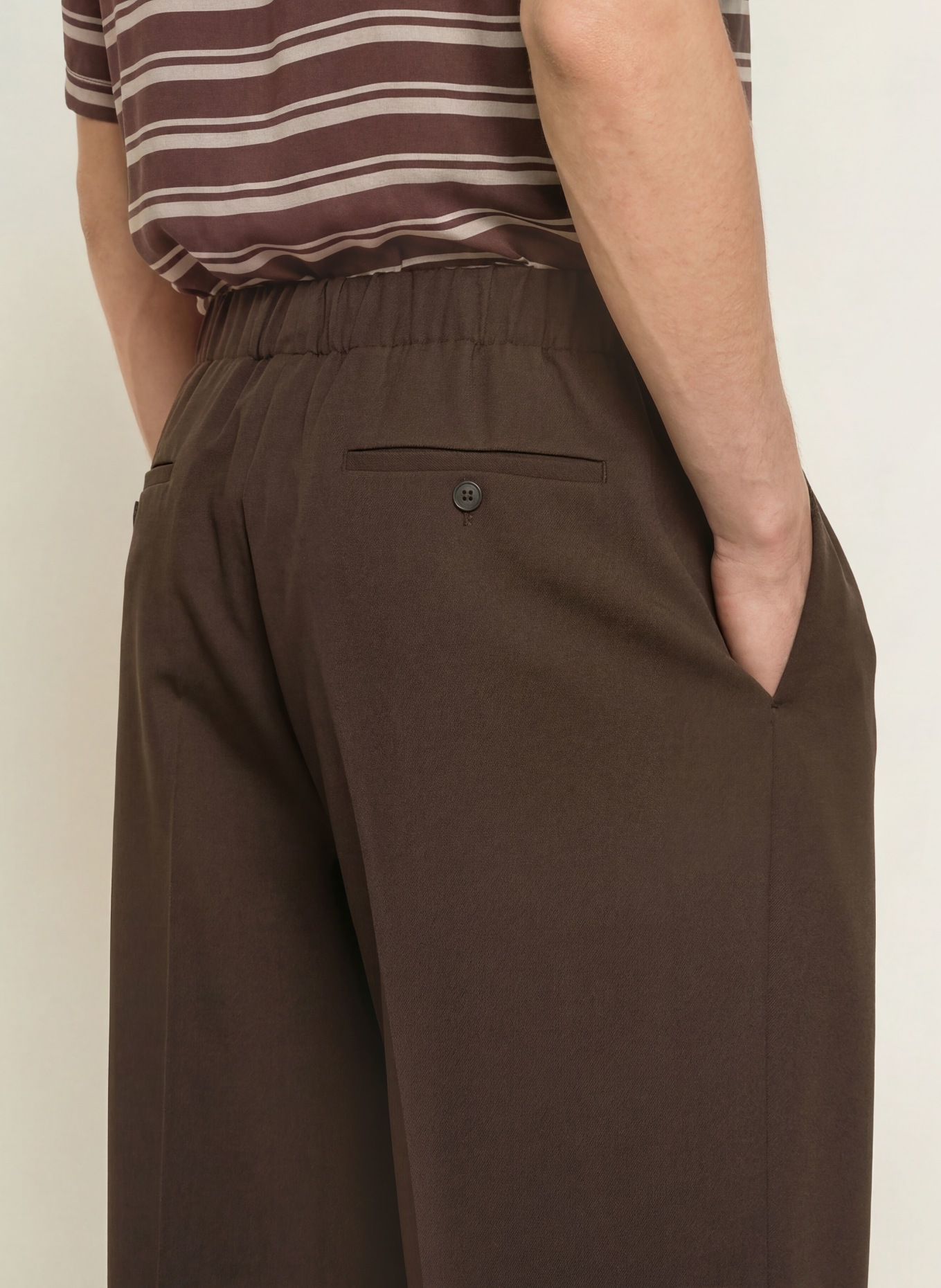 SANDRO Jerseyhose Straight Fit: BRAUN
