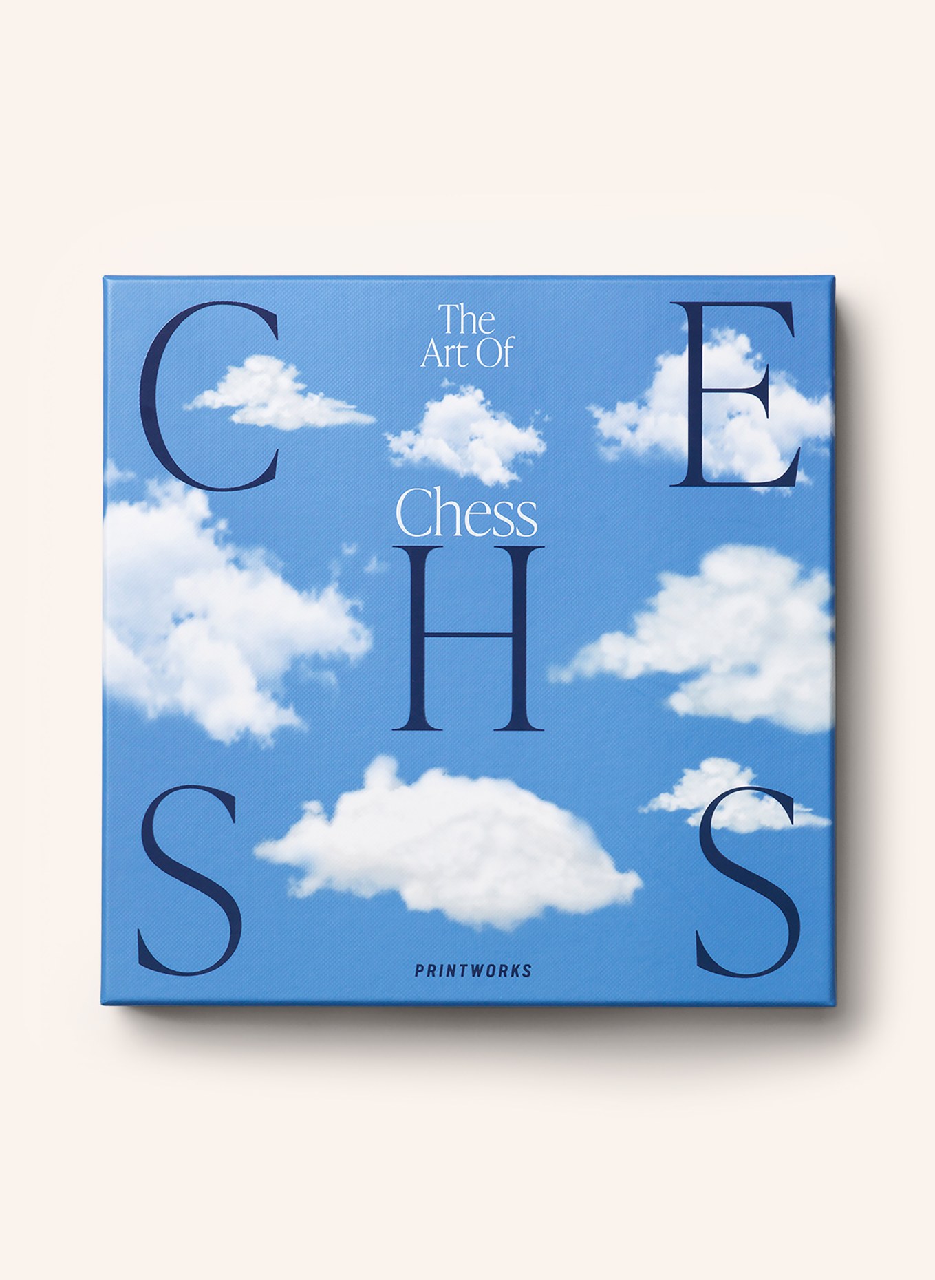 PRINTWORKS Schaakspel CHESS CLOUDS: BLAUW / WIT