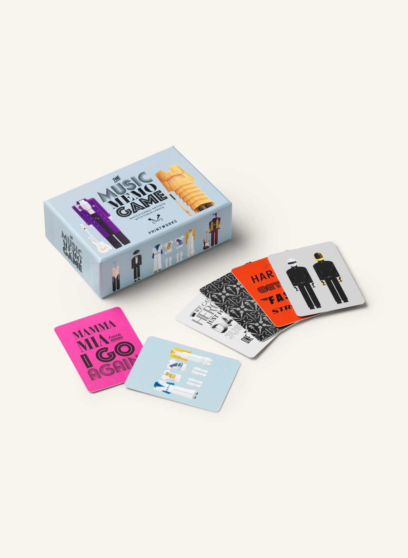 PRINTWORKS Memory Game: THE MUSIC: LIGHT BLUE / PURPLE / YELLOW