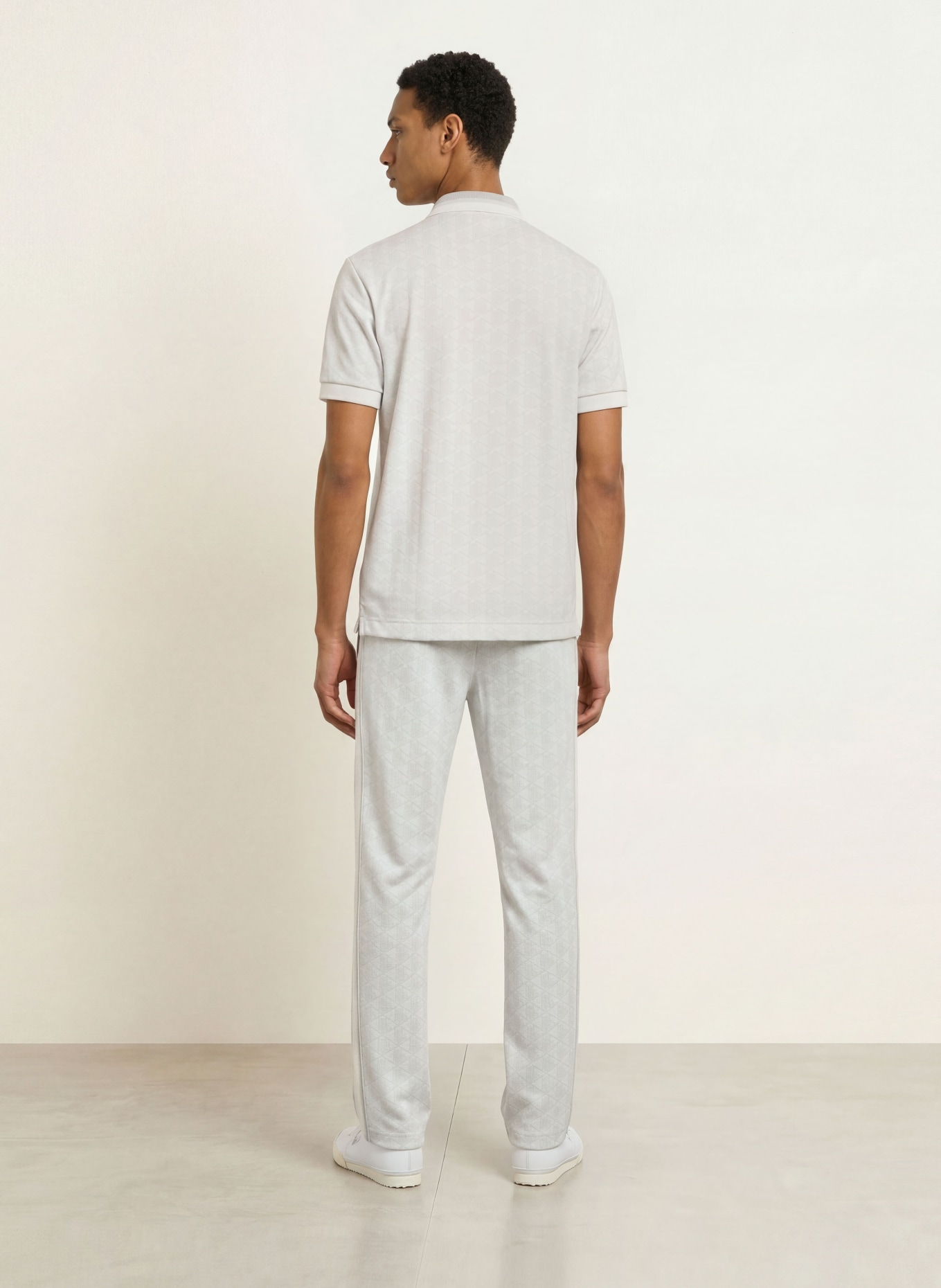 LACOSTE Jersey-polotröja: VIT / LJUSGRÅ