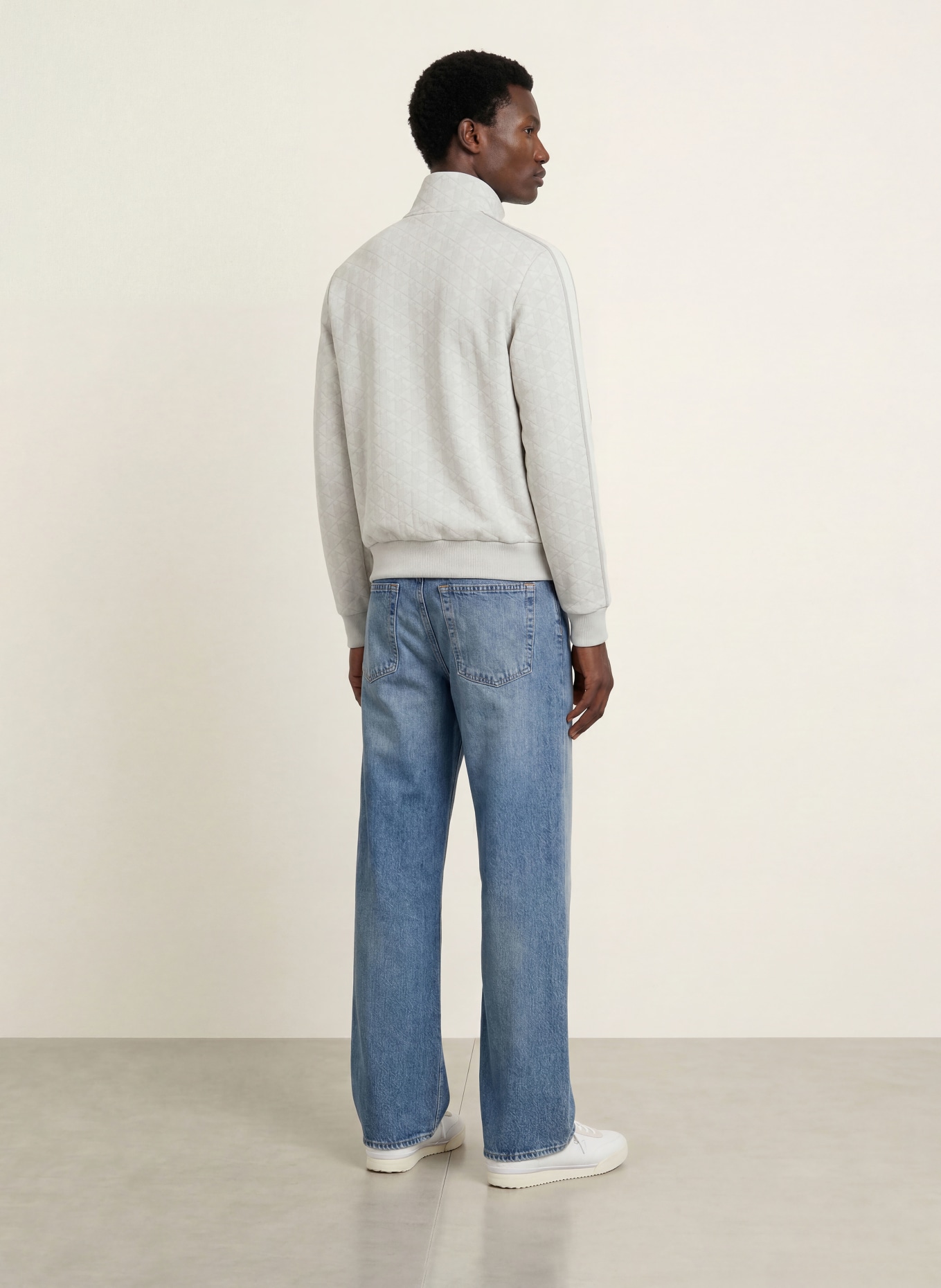 LACOSTE trainingsjack: WIT / LICHTGRIJS