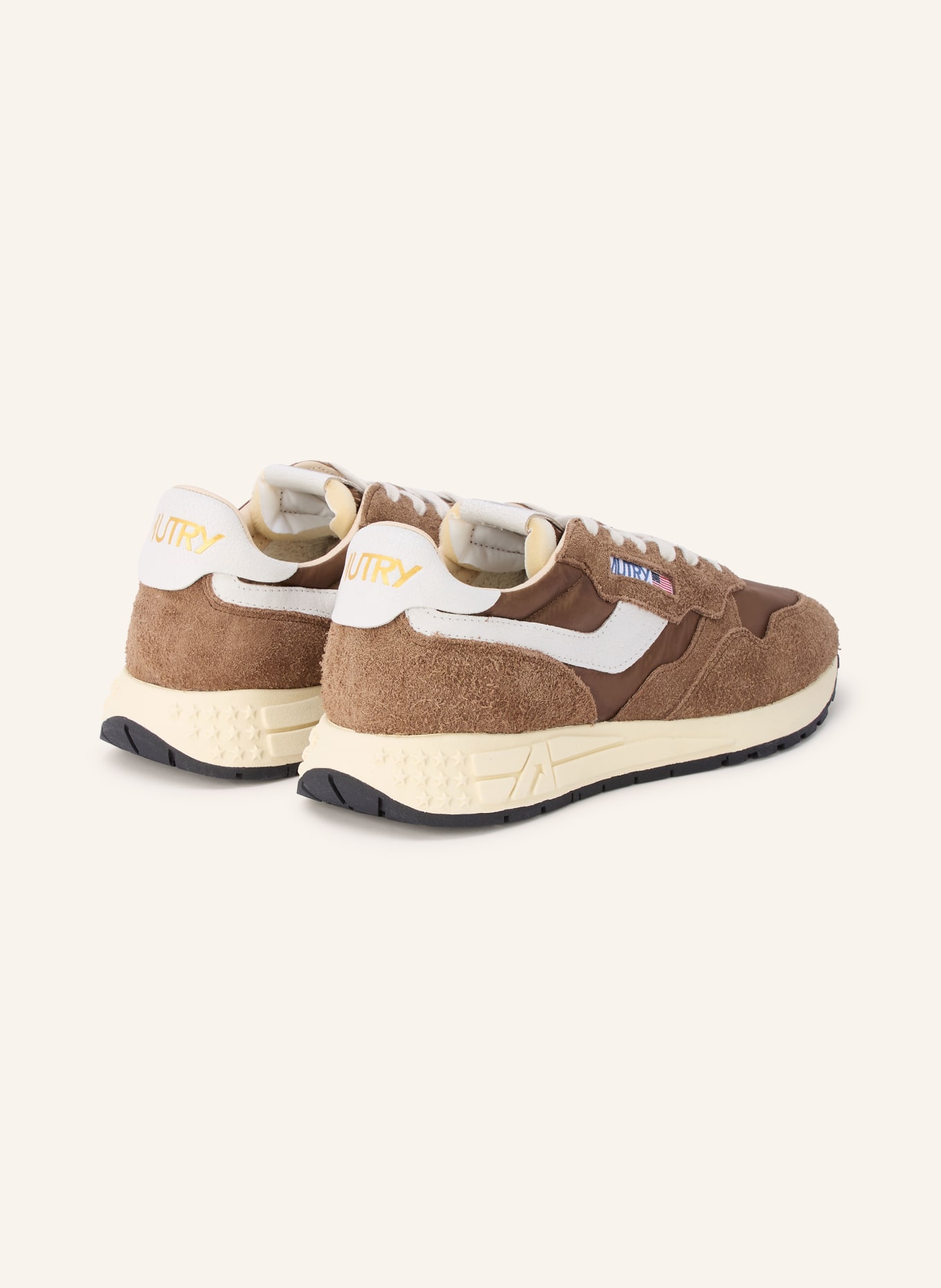 AUTRY Baskets REELWIND LOW: MARRON FONCÉ / BLANC