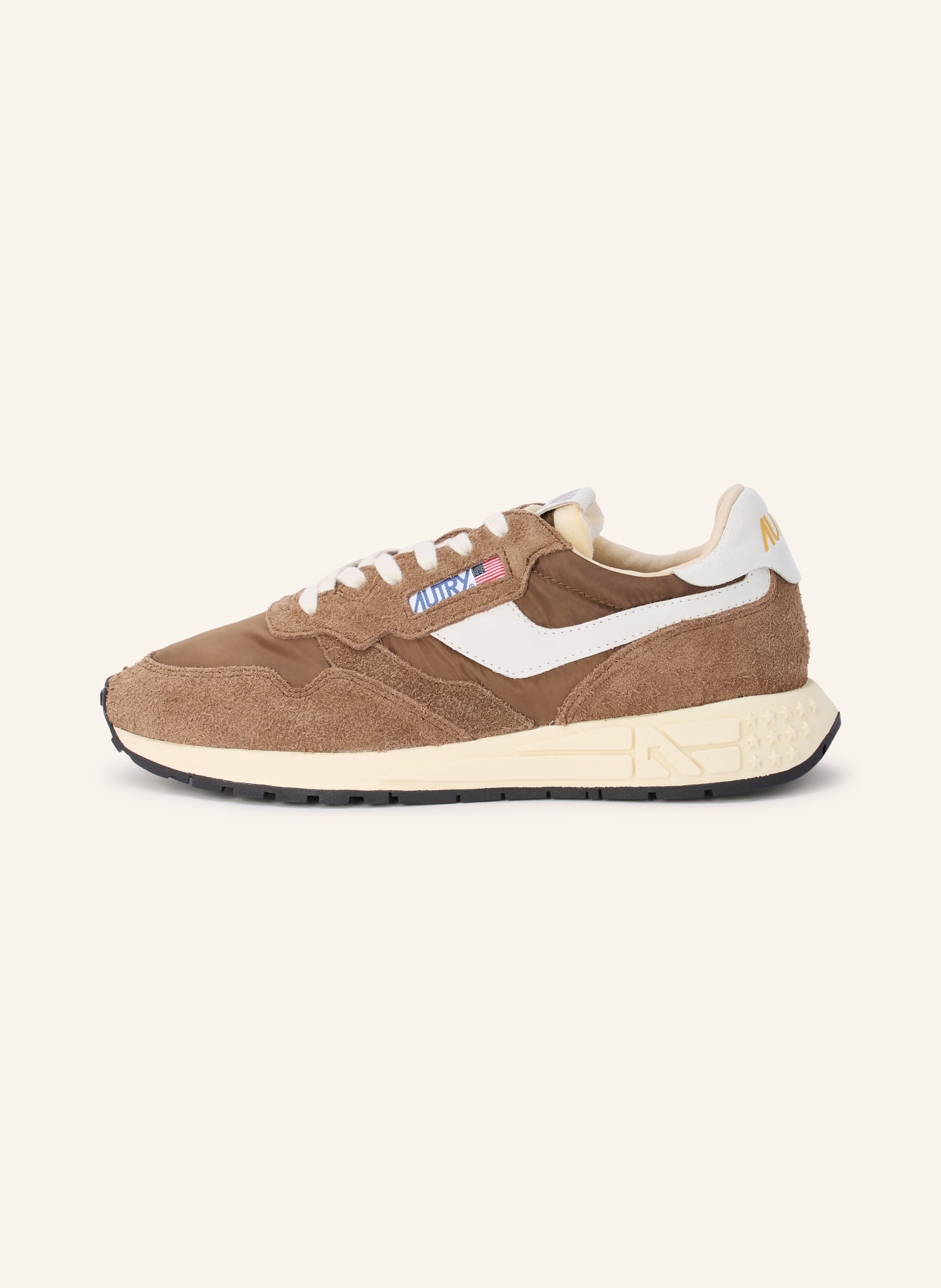 AUTRY Baskets REELWIND LOW: MARRON FONCÉ / BLANC