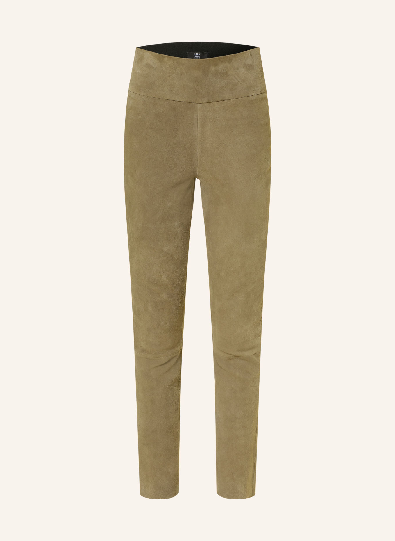 RIANI pantalon en cuir: OLIVE