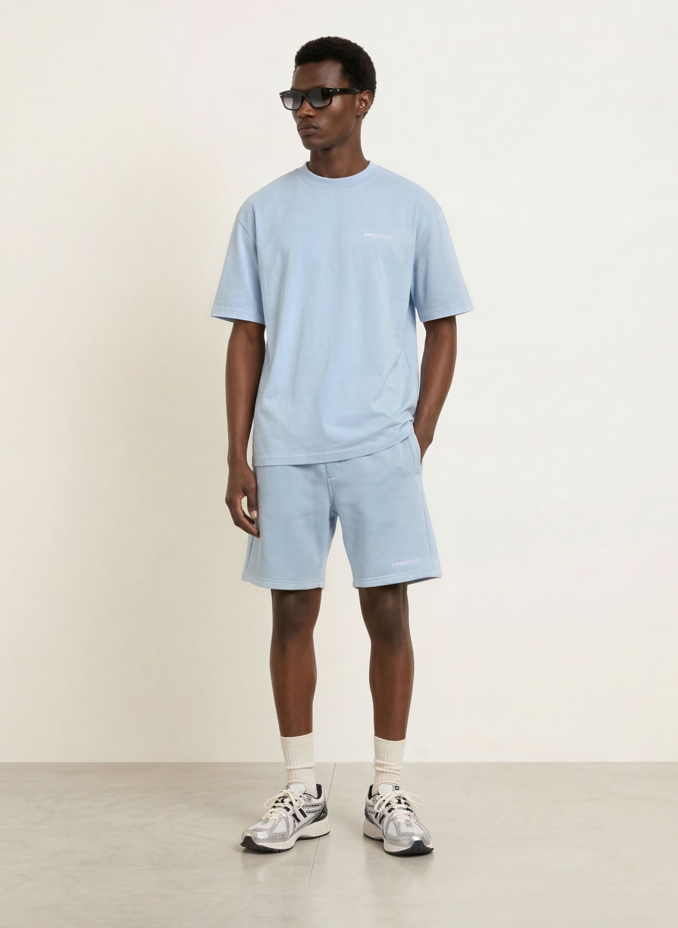 PEGADOR Koszulka oversize: JASNONIEBIESKI