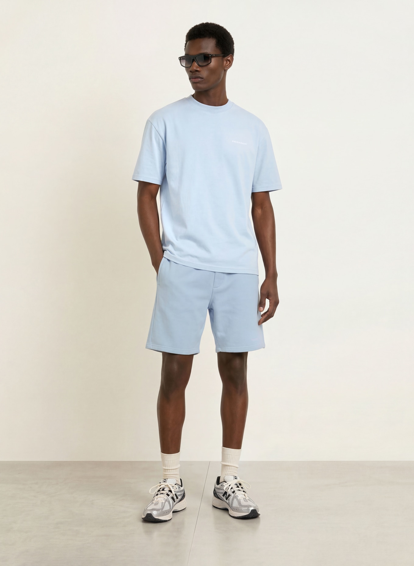 PEGADOR Sweatshorts: LJUSBLÅ