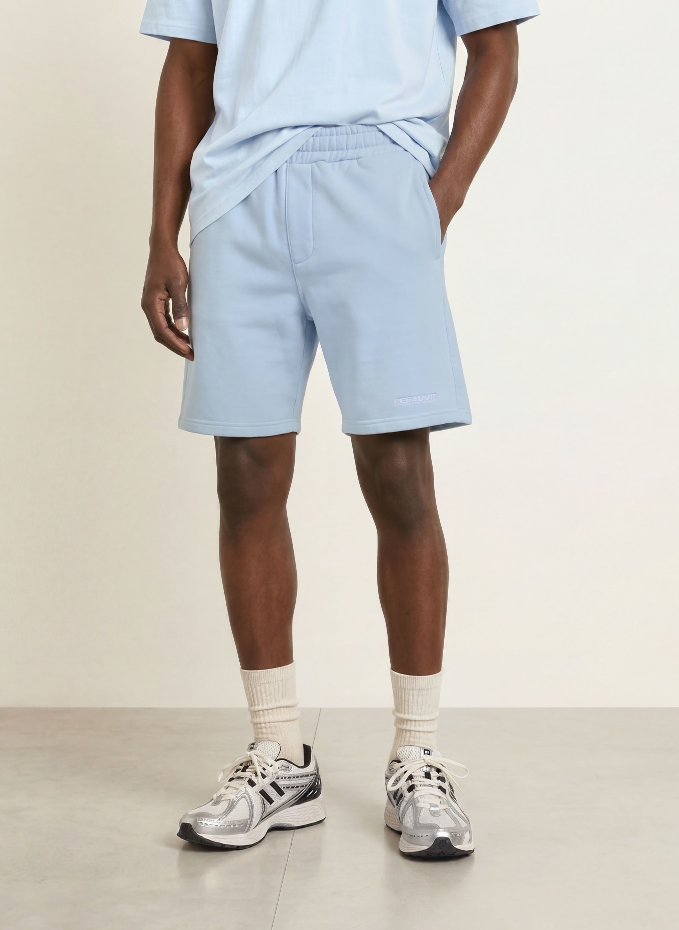 PEGADOR Sweatshorts: LJUSBLÅ