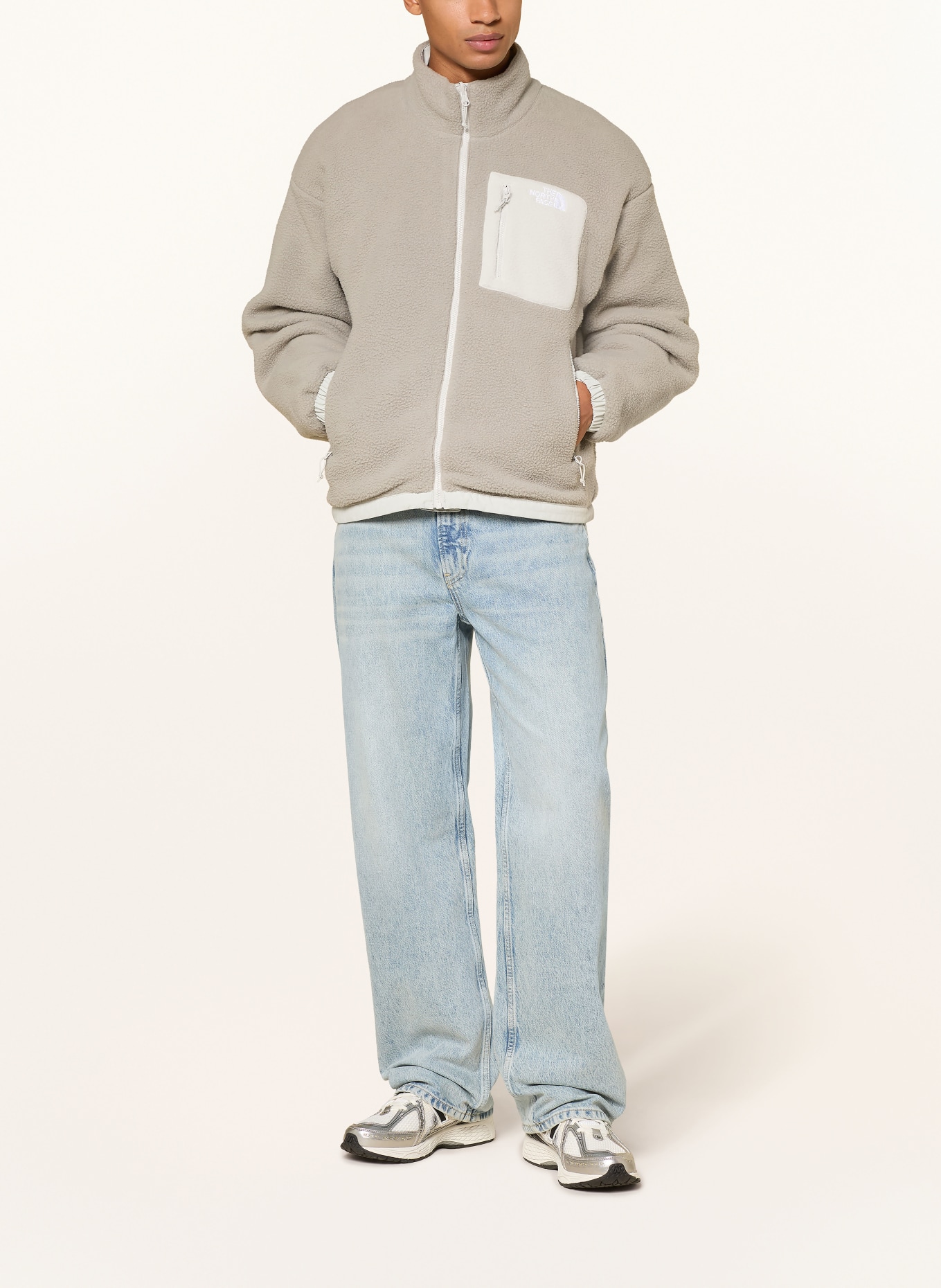 THE NORTH FACE Fleecejacke YUMIORI zum Wenden: HELLGRAU