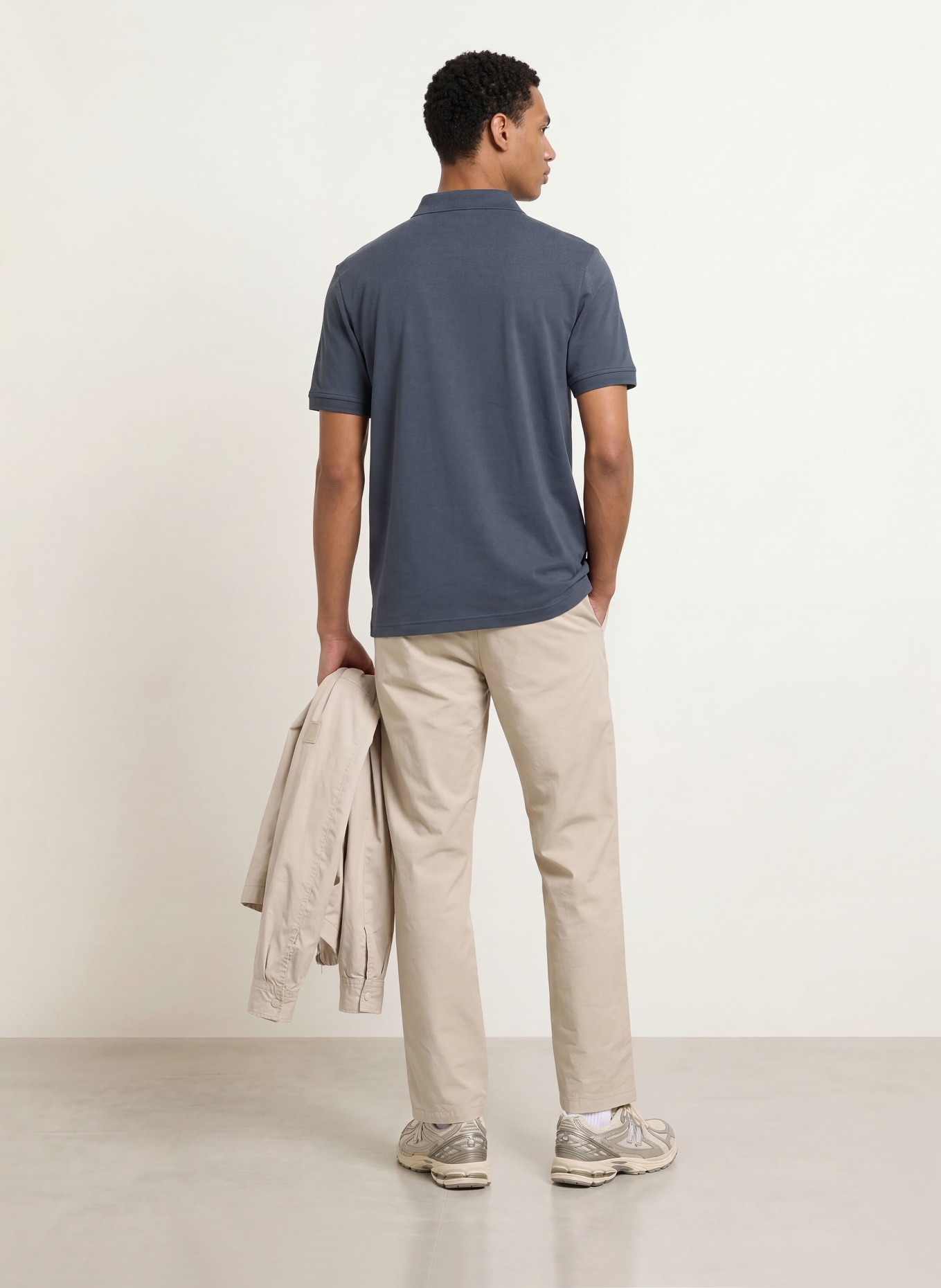 BOSS Jersey poloshirt PE: DONKERBLAUW