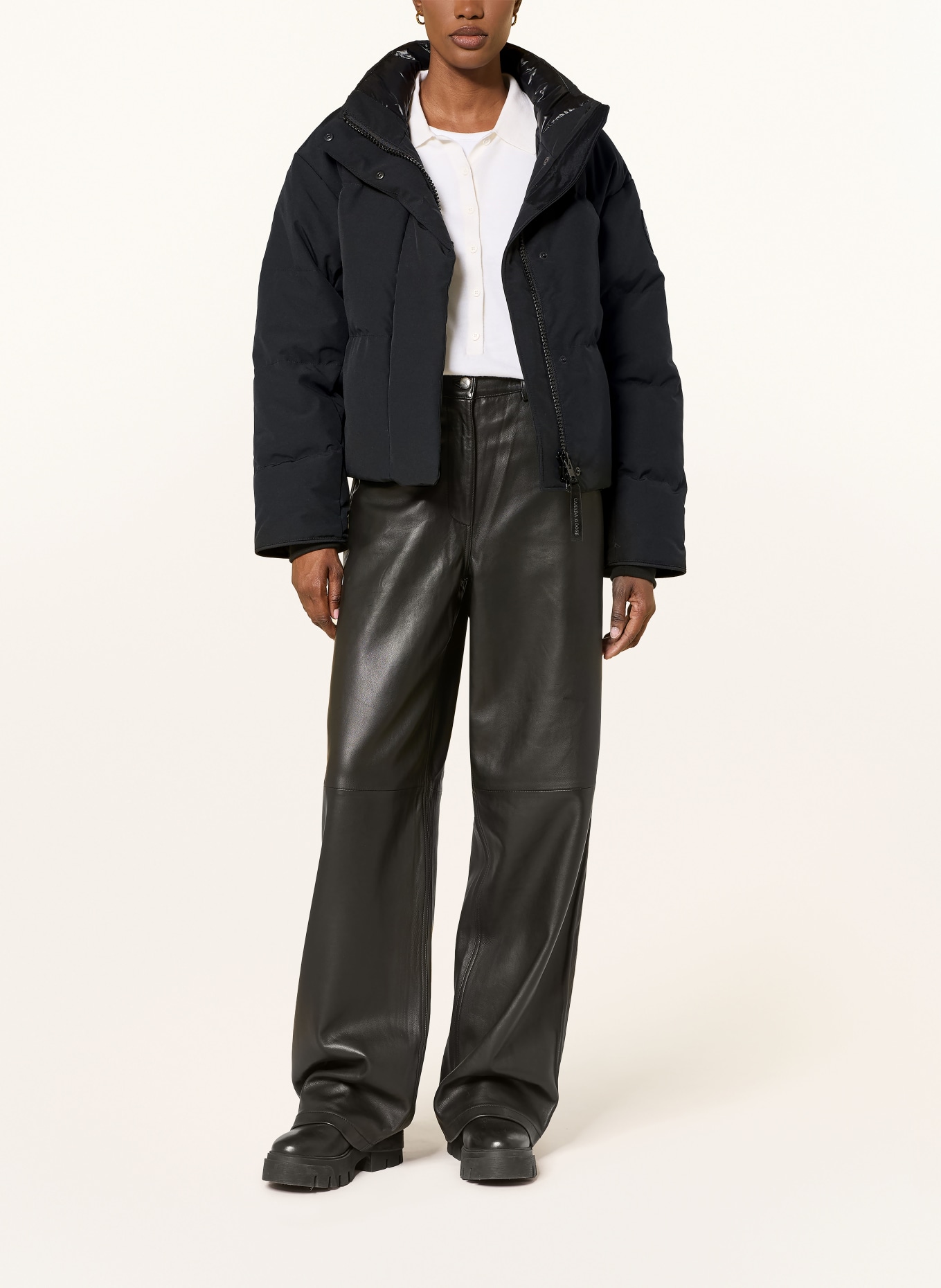 CANADA GOOSE Cropped-Daunenjacke GRANDVIEW: SCHWARZ